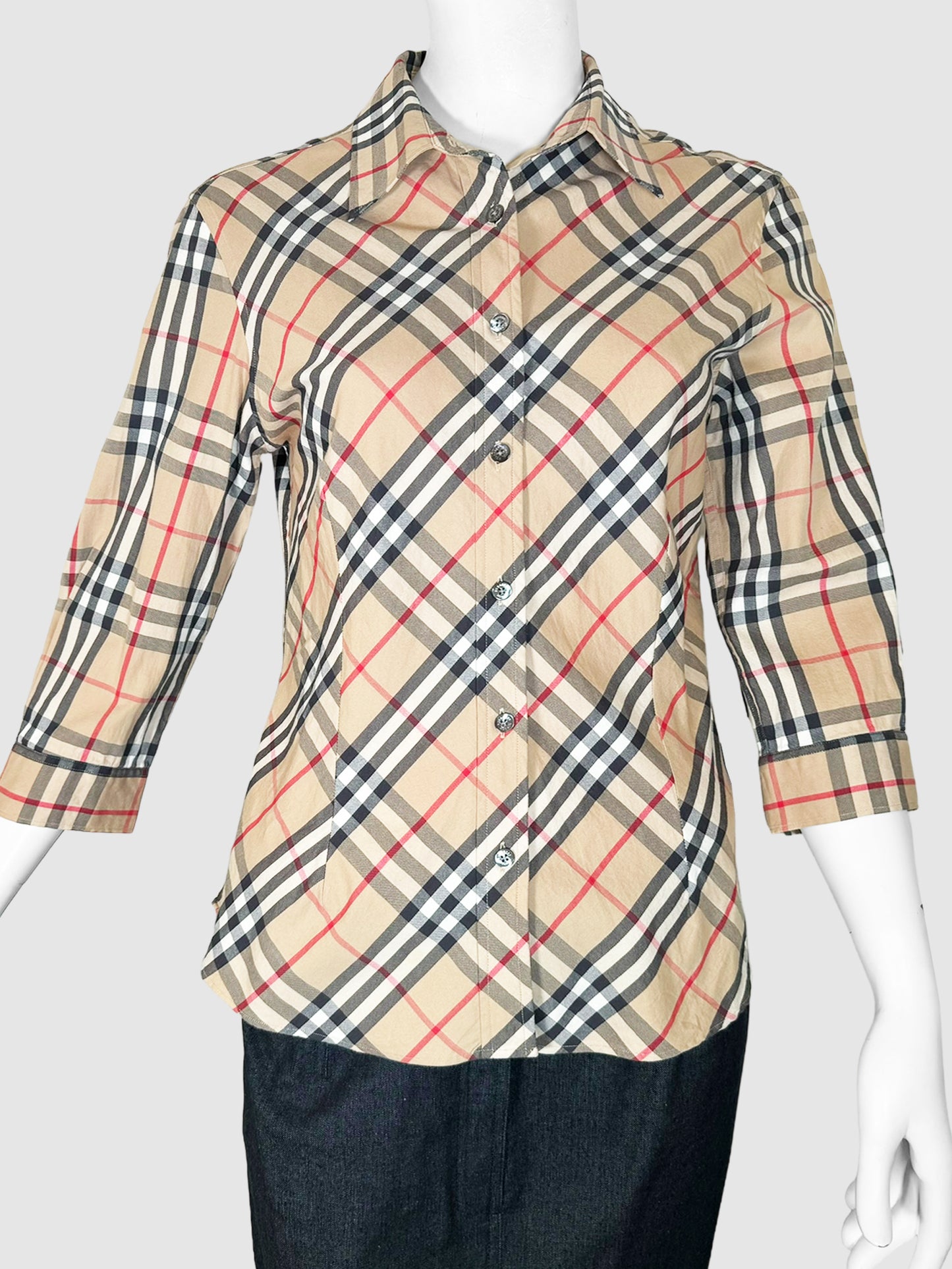 Nova Check Button-Up Top - Size M