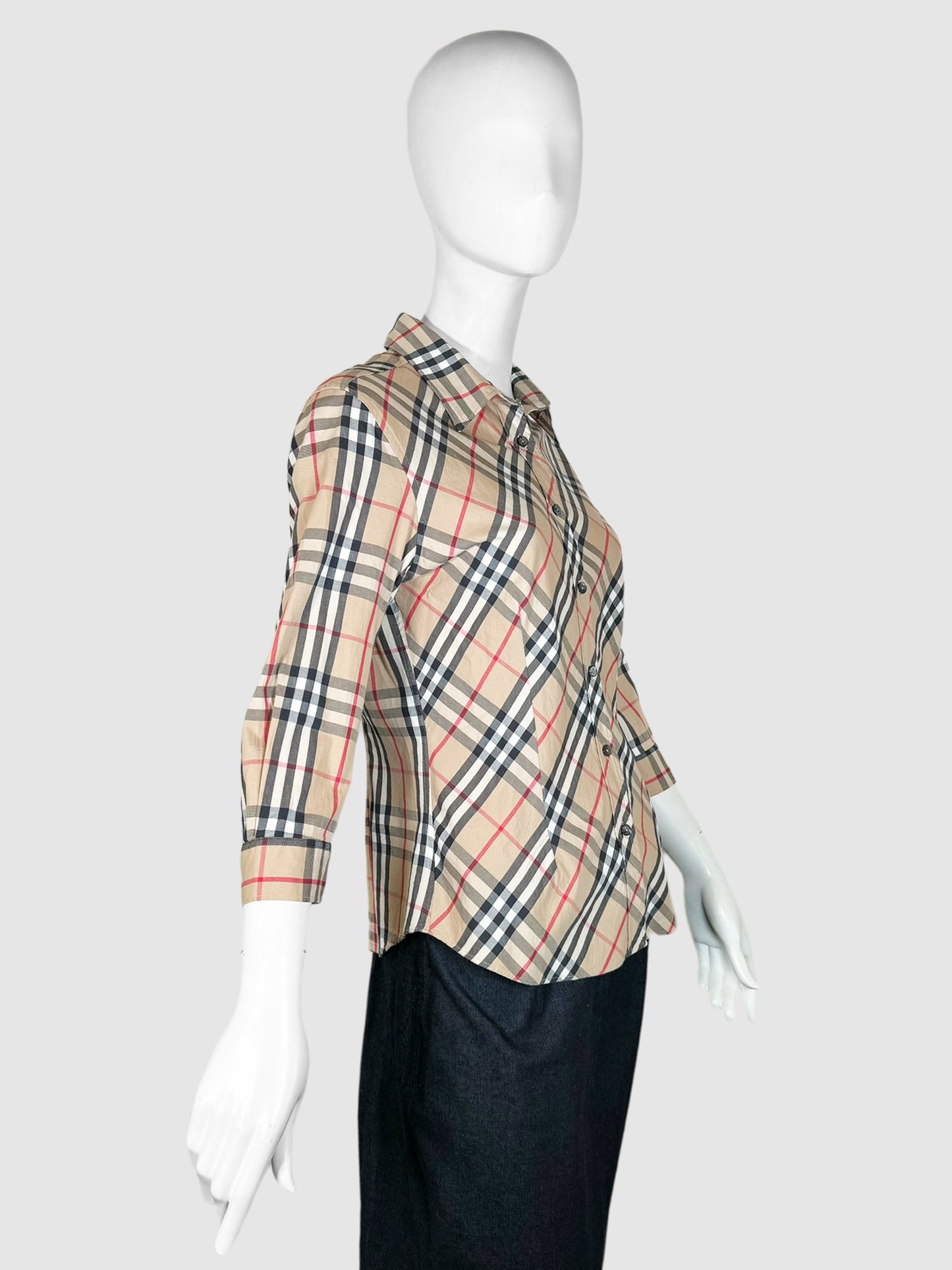 Nova Check Button-Up Top - Size M