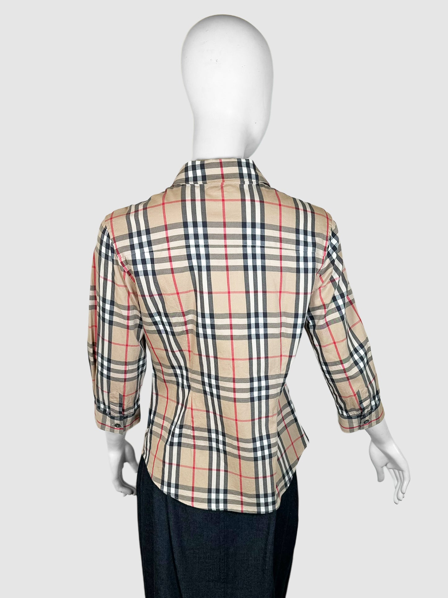 Nova Check Button-Up Top - Size M