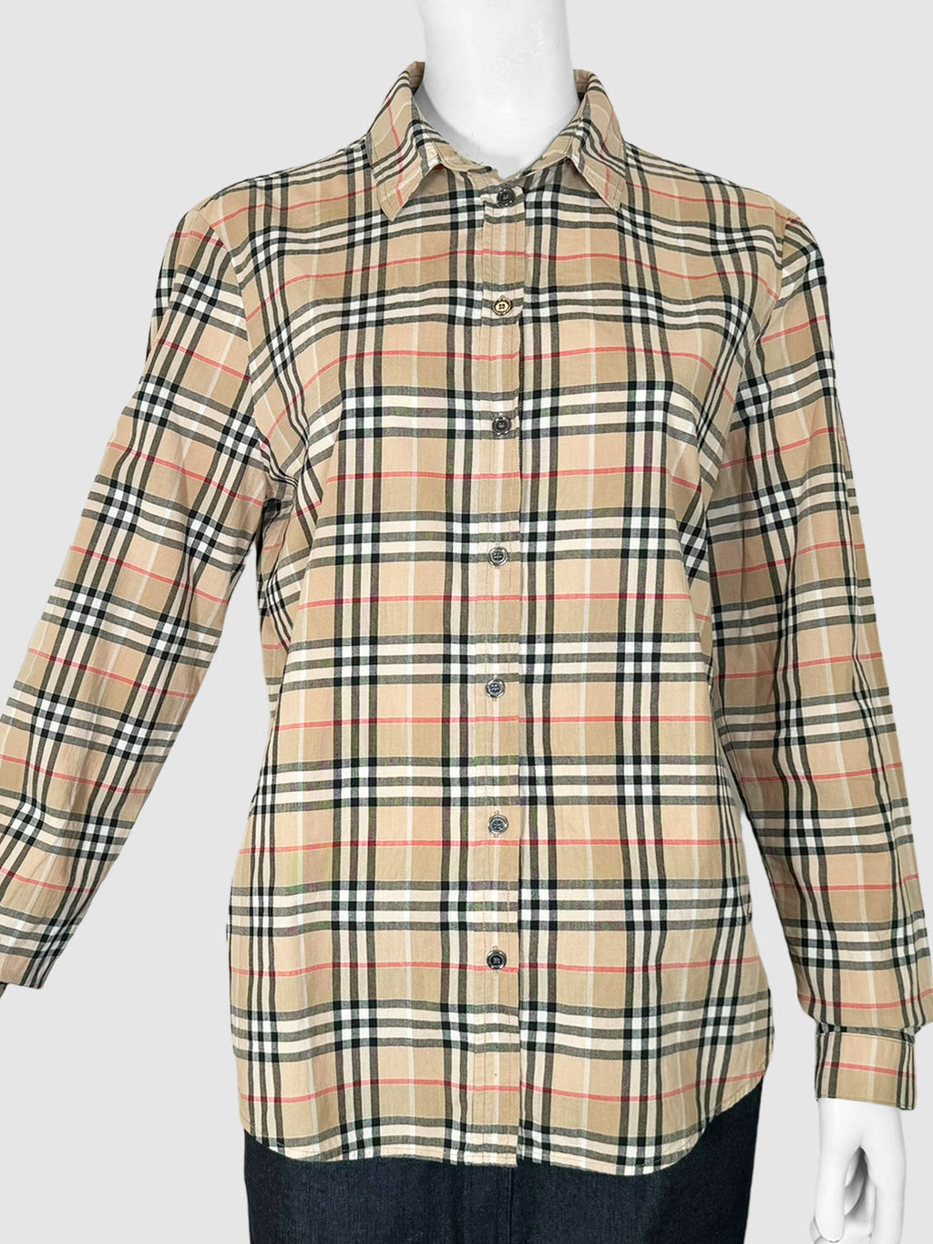House Check Button-Up Top - Size L
