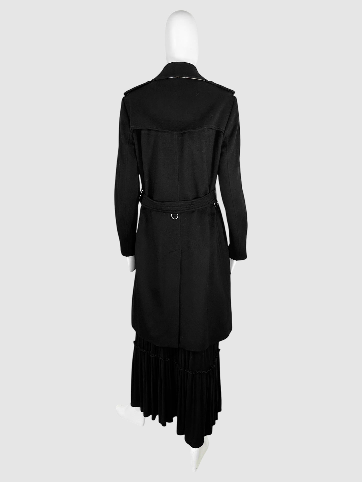 Cashmere Double-Breasted Belted Coat - Size 6