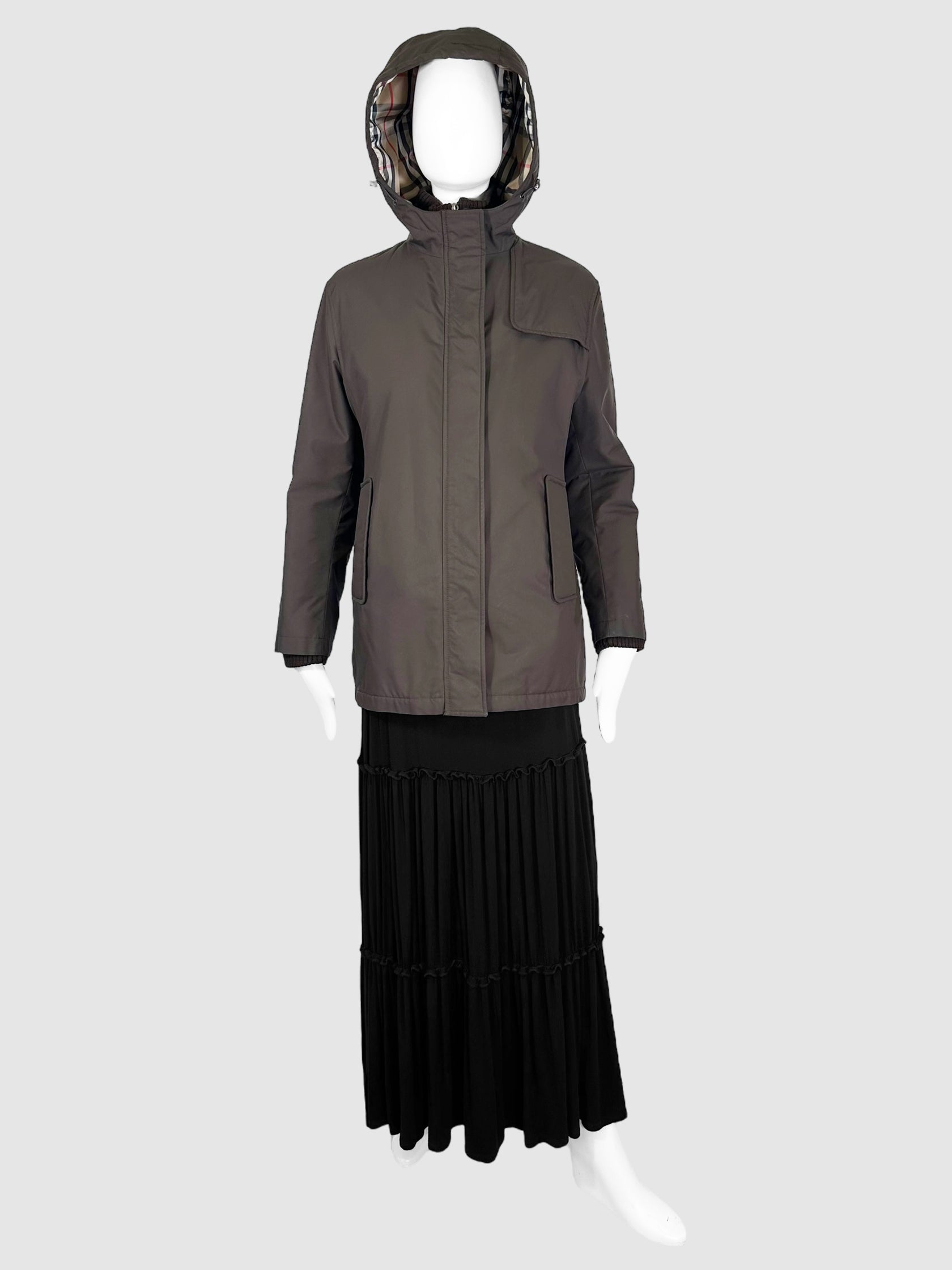 Hooded Dual Zip-Up Jacket - Size S