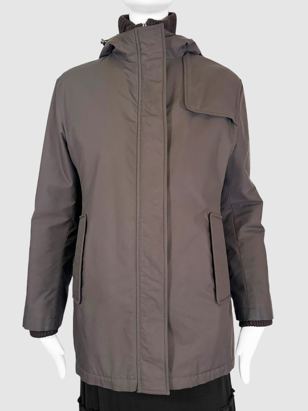 Hooded Dual Zip-Up Jacket - Size S