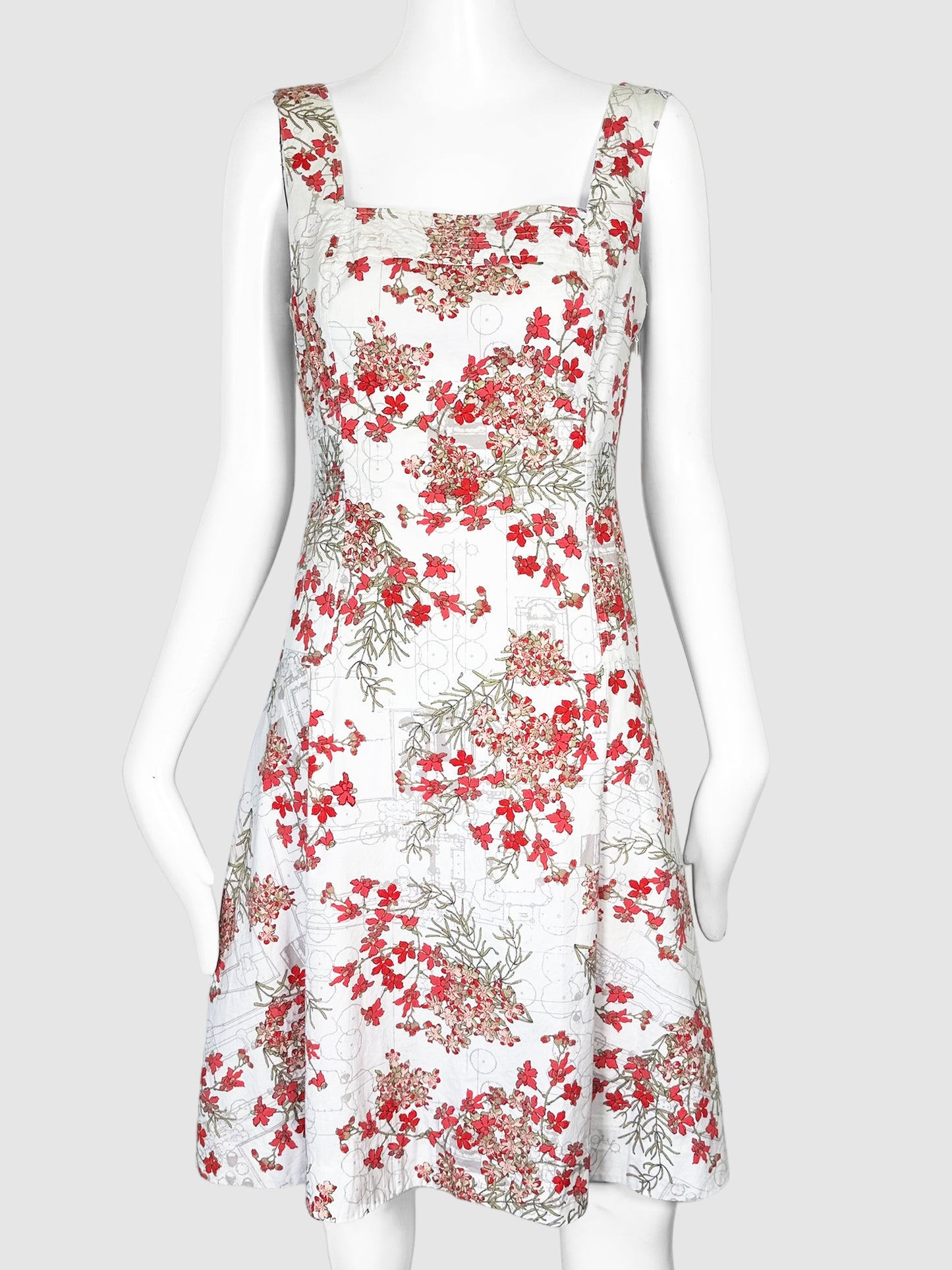 Floral Sleeveless Mini Dress - Size 4