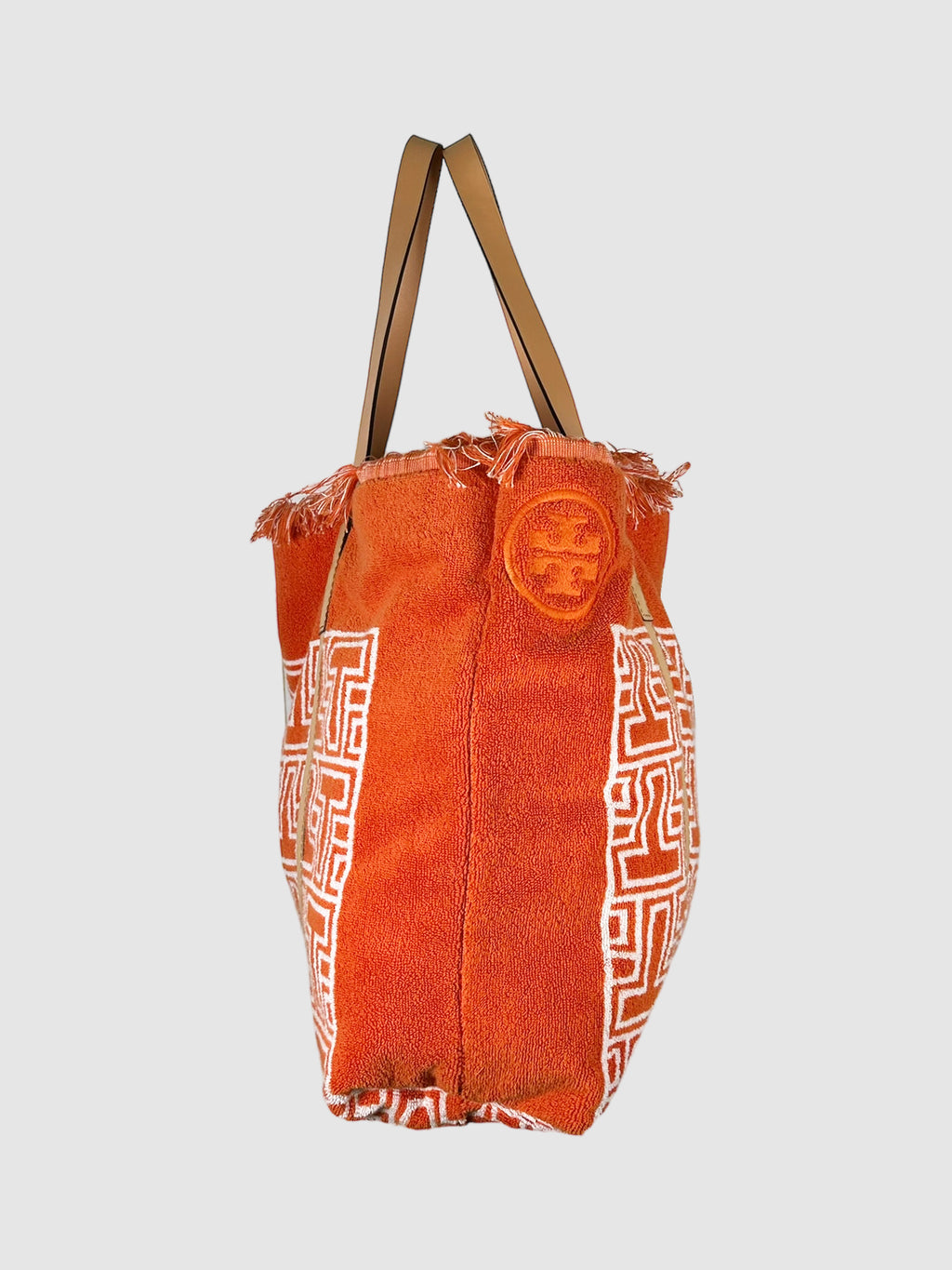 Fringe Terry Cloth Beach Bag