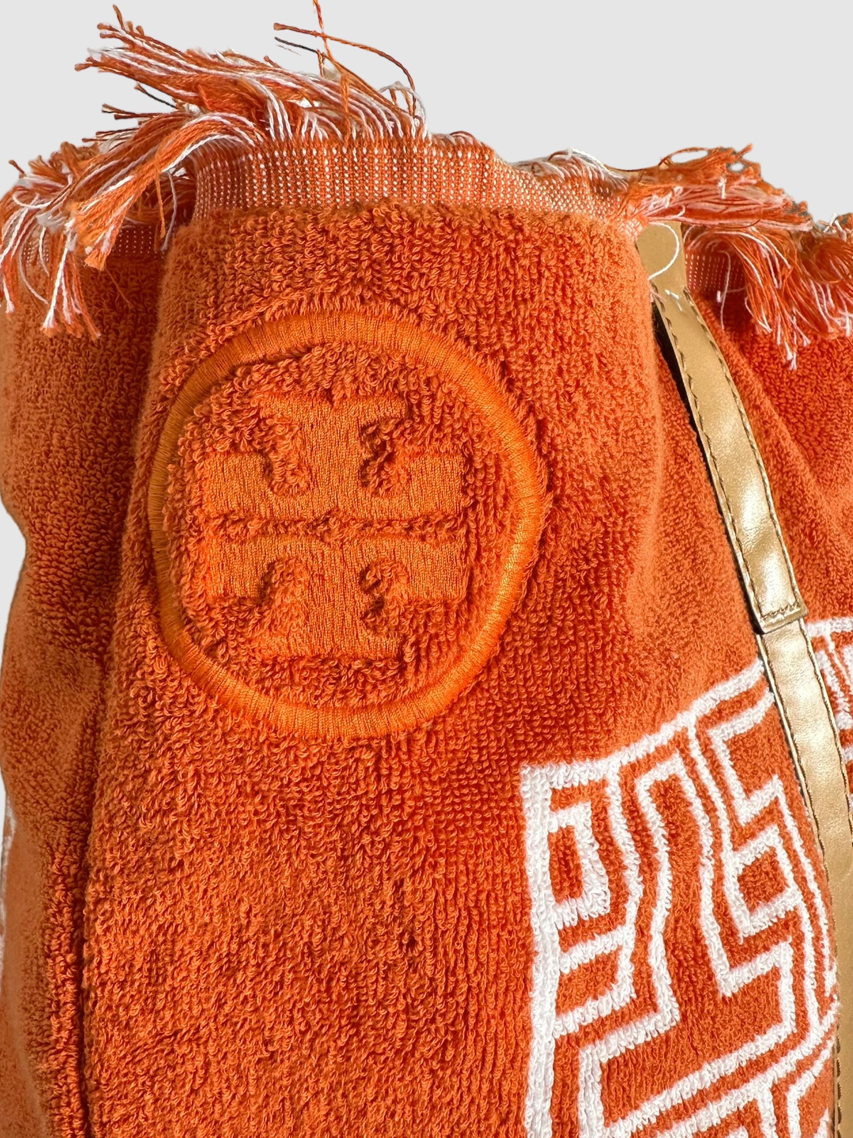 Fringe Terry Cloth Beach Bag