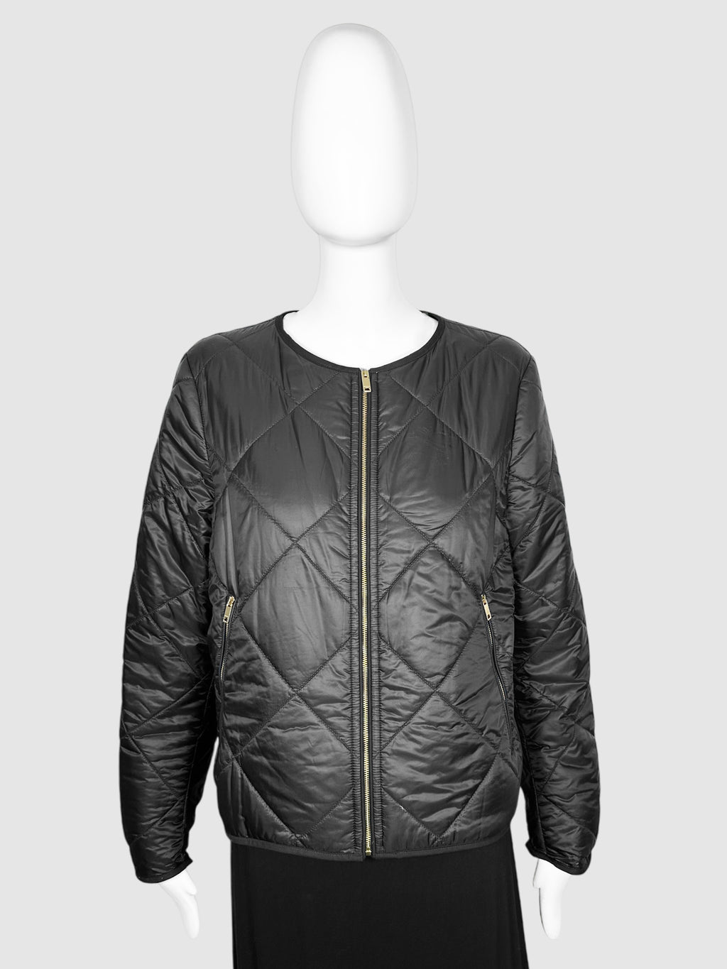 Quilted Zip Up Jacket - Size M