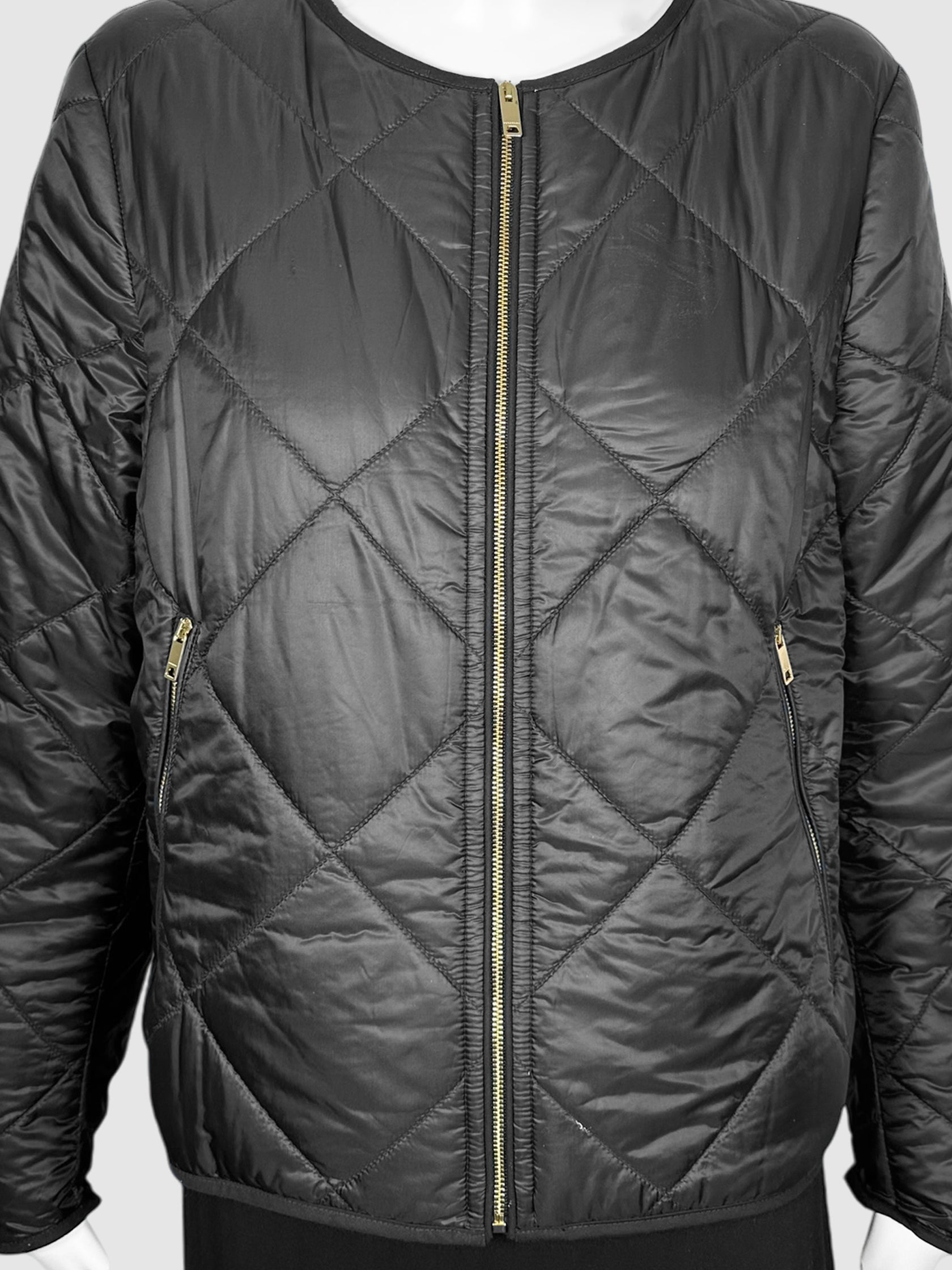 Quilted Zip Up Jacket - Size M