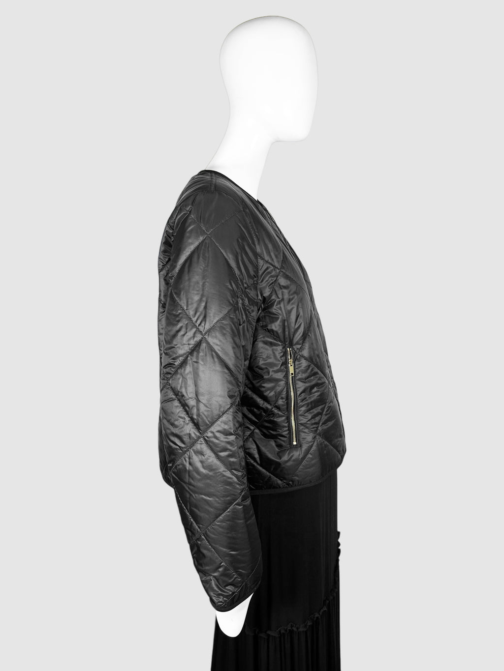 Quilted Zip Up Jacket - Size M