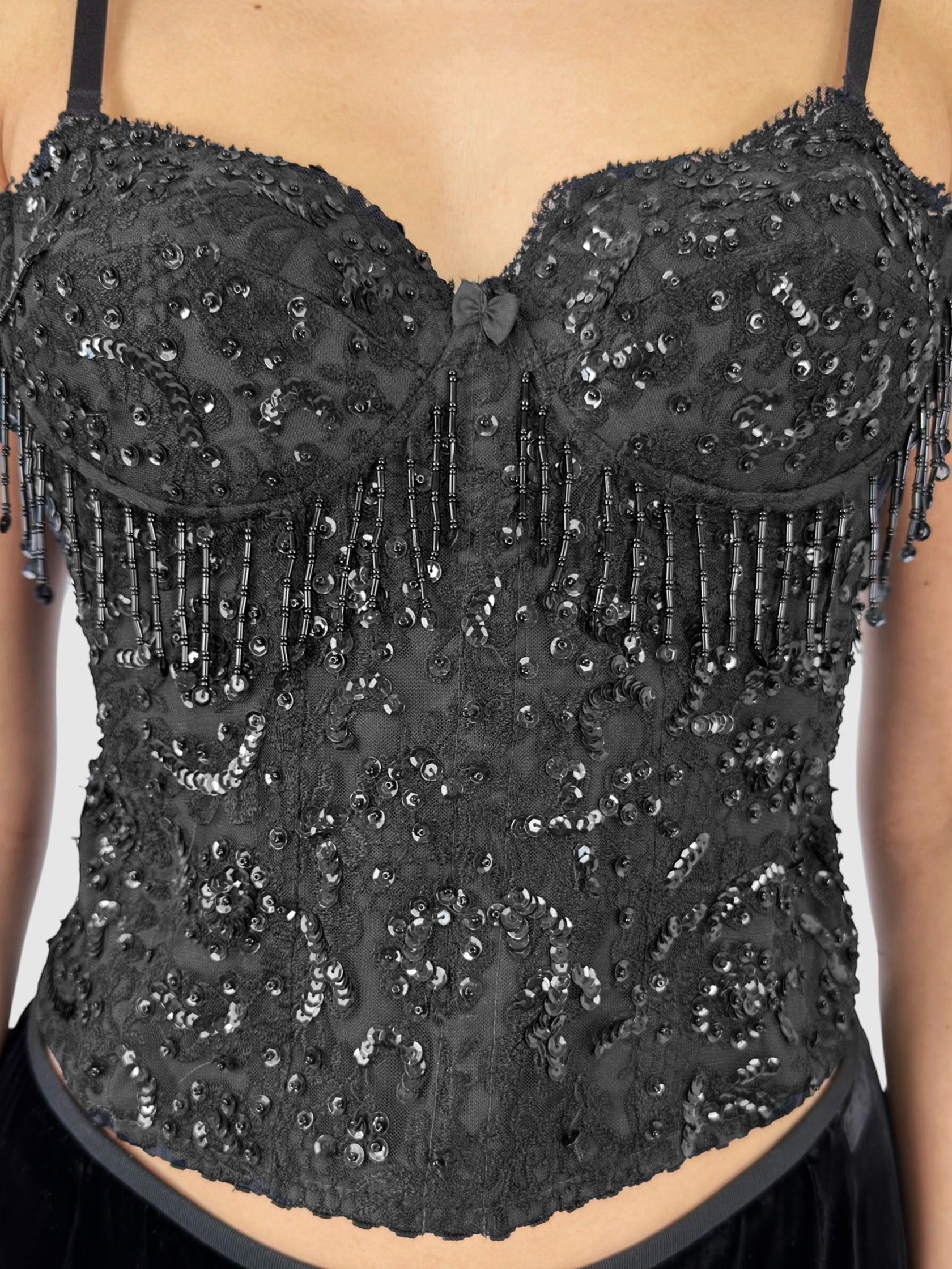 Beaded Sequinned Bustier