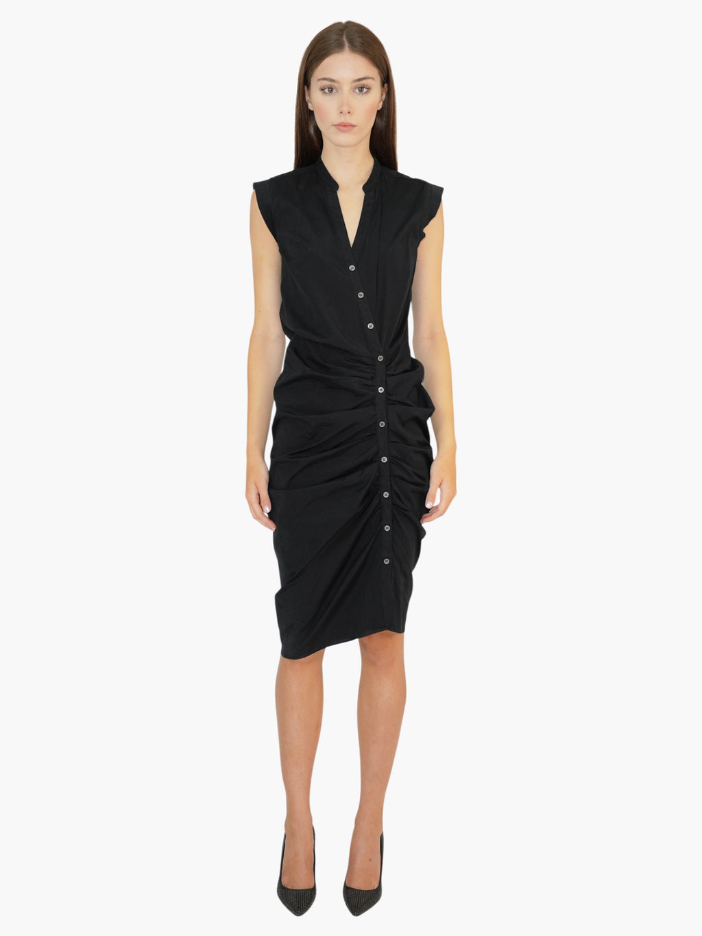 Ruched Asymmetrical Dress
