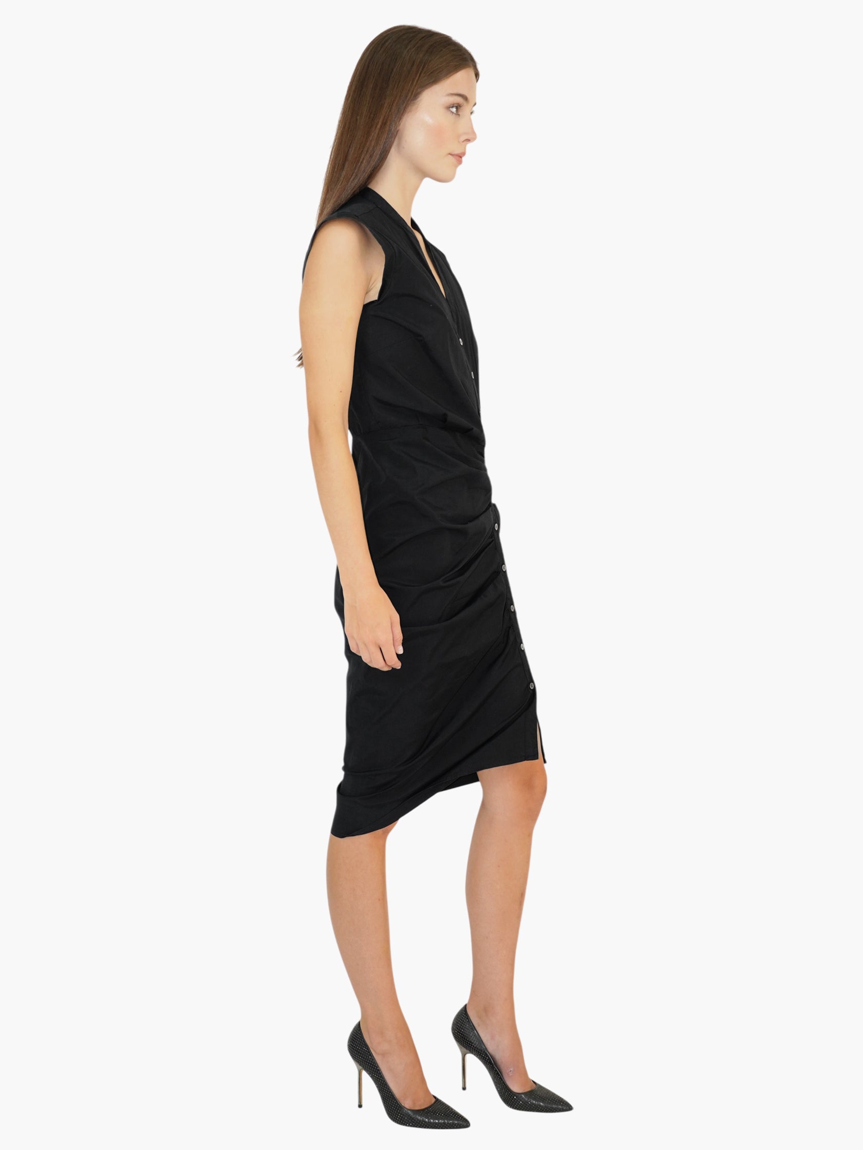 Ruched Asymmetrical Dress