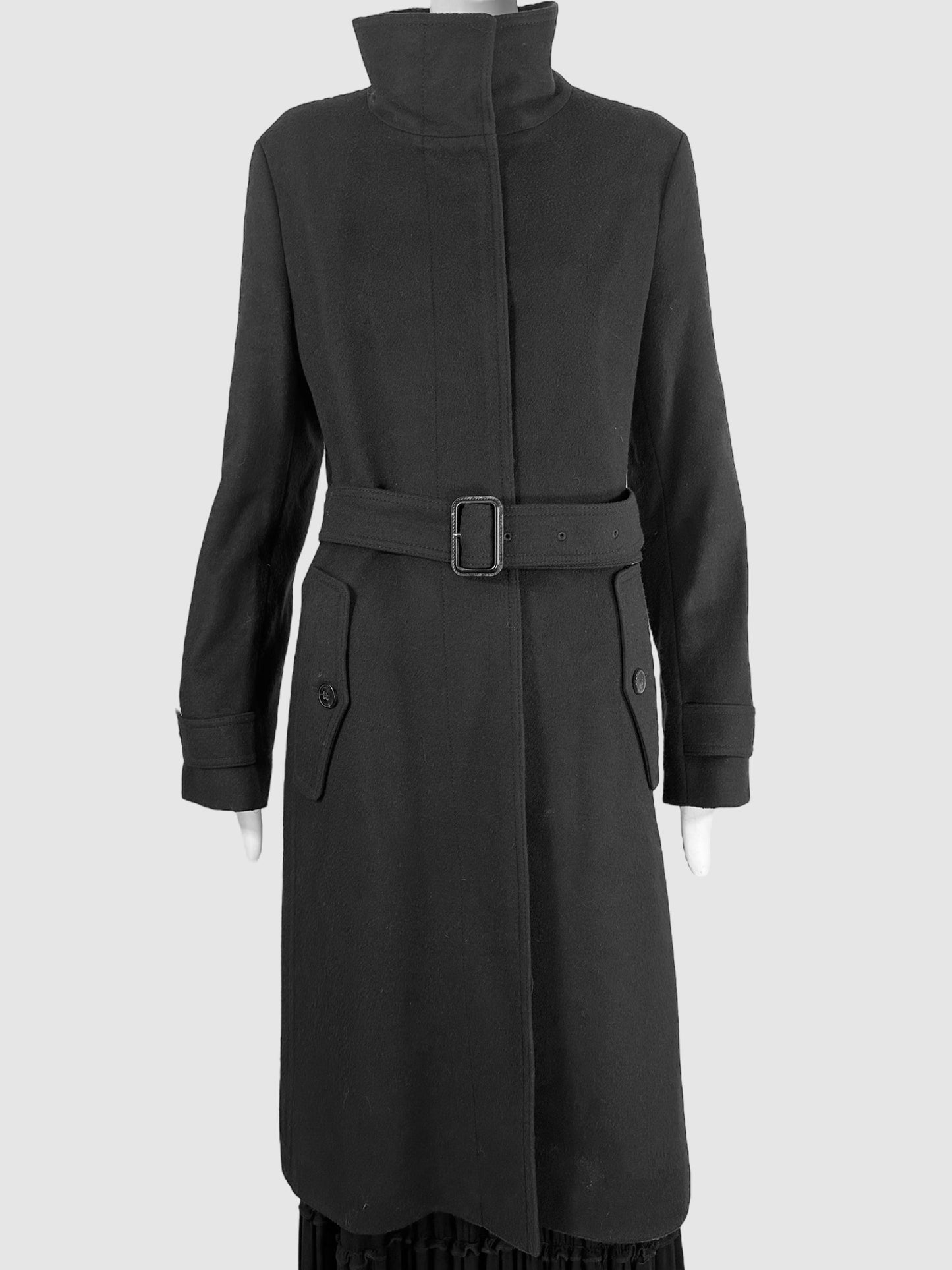 Wool and Cashmere Belted Jacket - Size 12