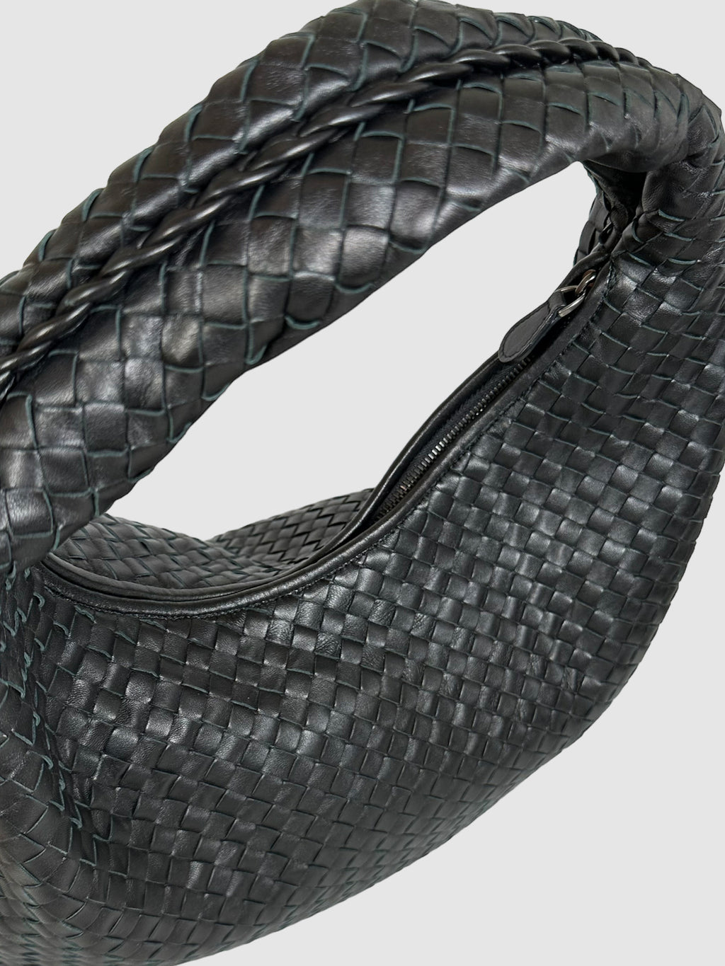 Intrecciato Leather Hobo Bag