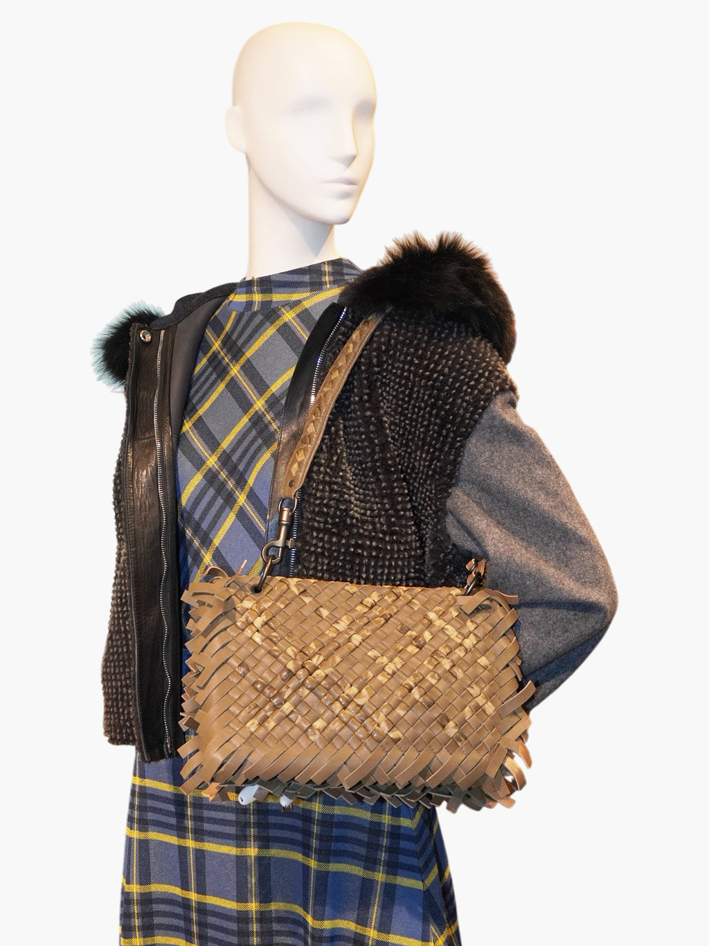 Intrecciato Fringe Bag