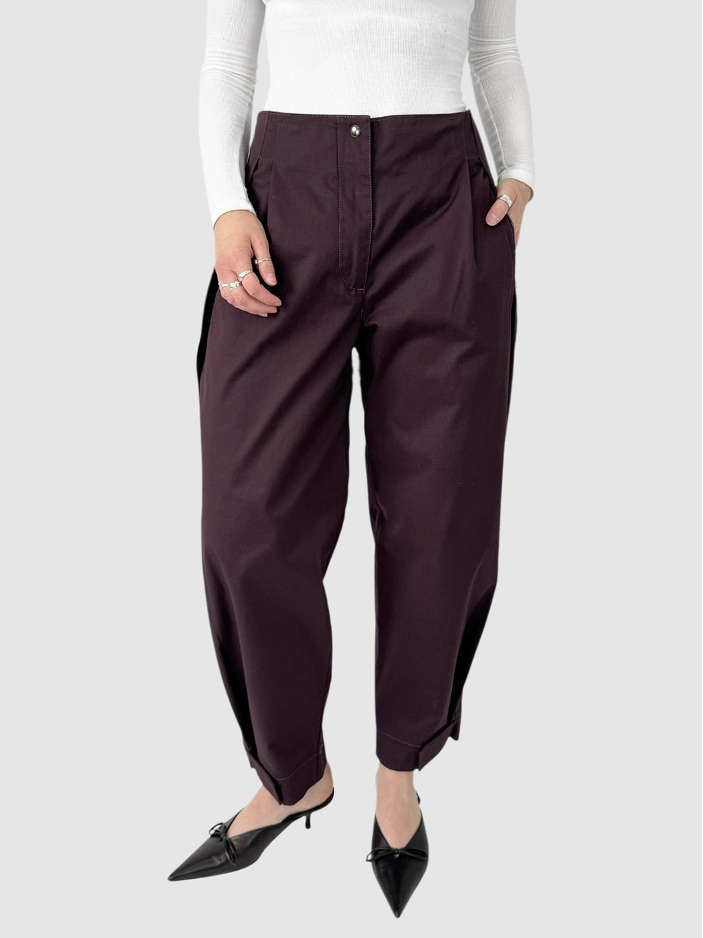 Cropped Straight Leg Pants