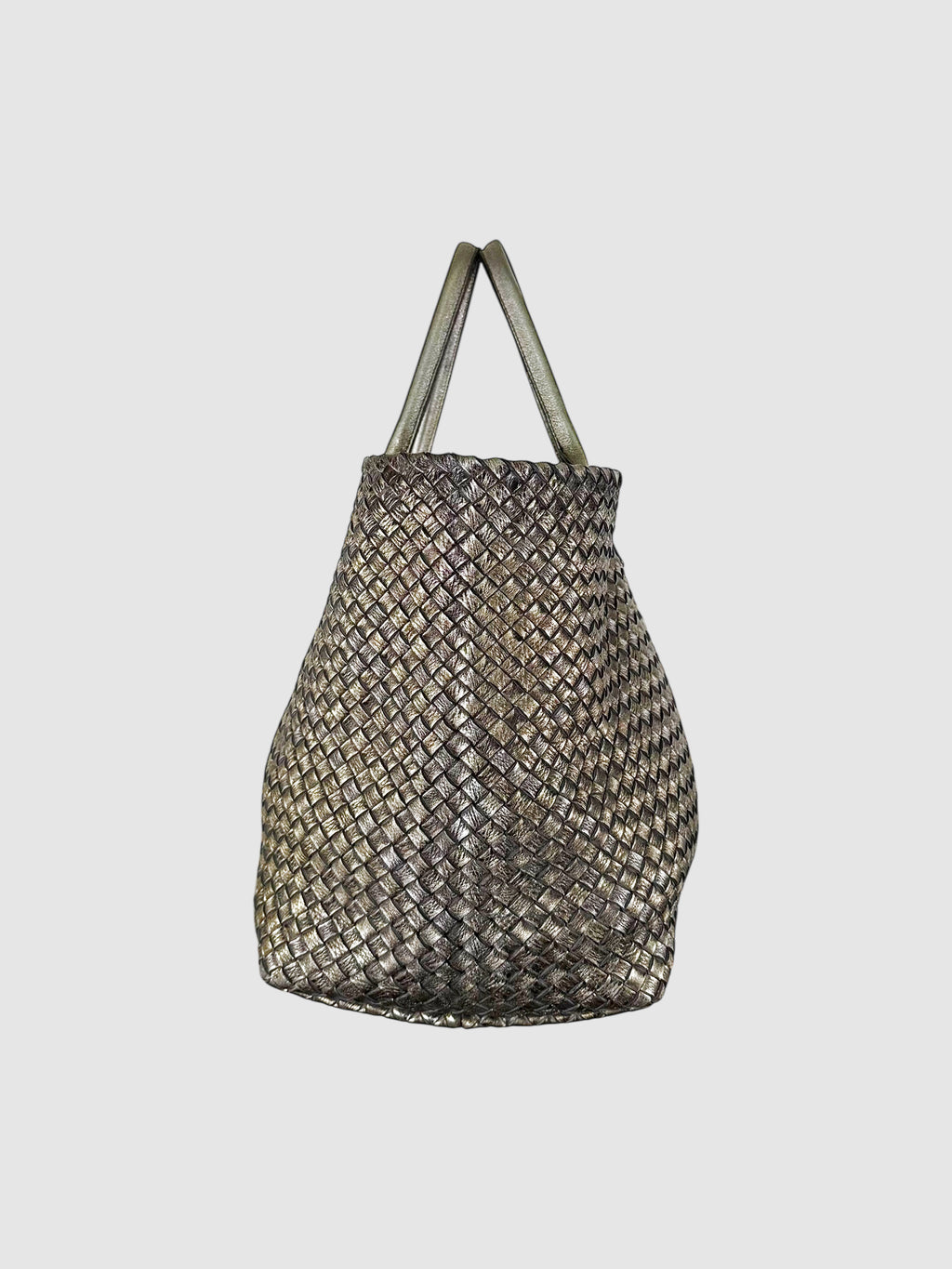 Large Metallic Intrecciato Cabat Tote