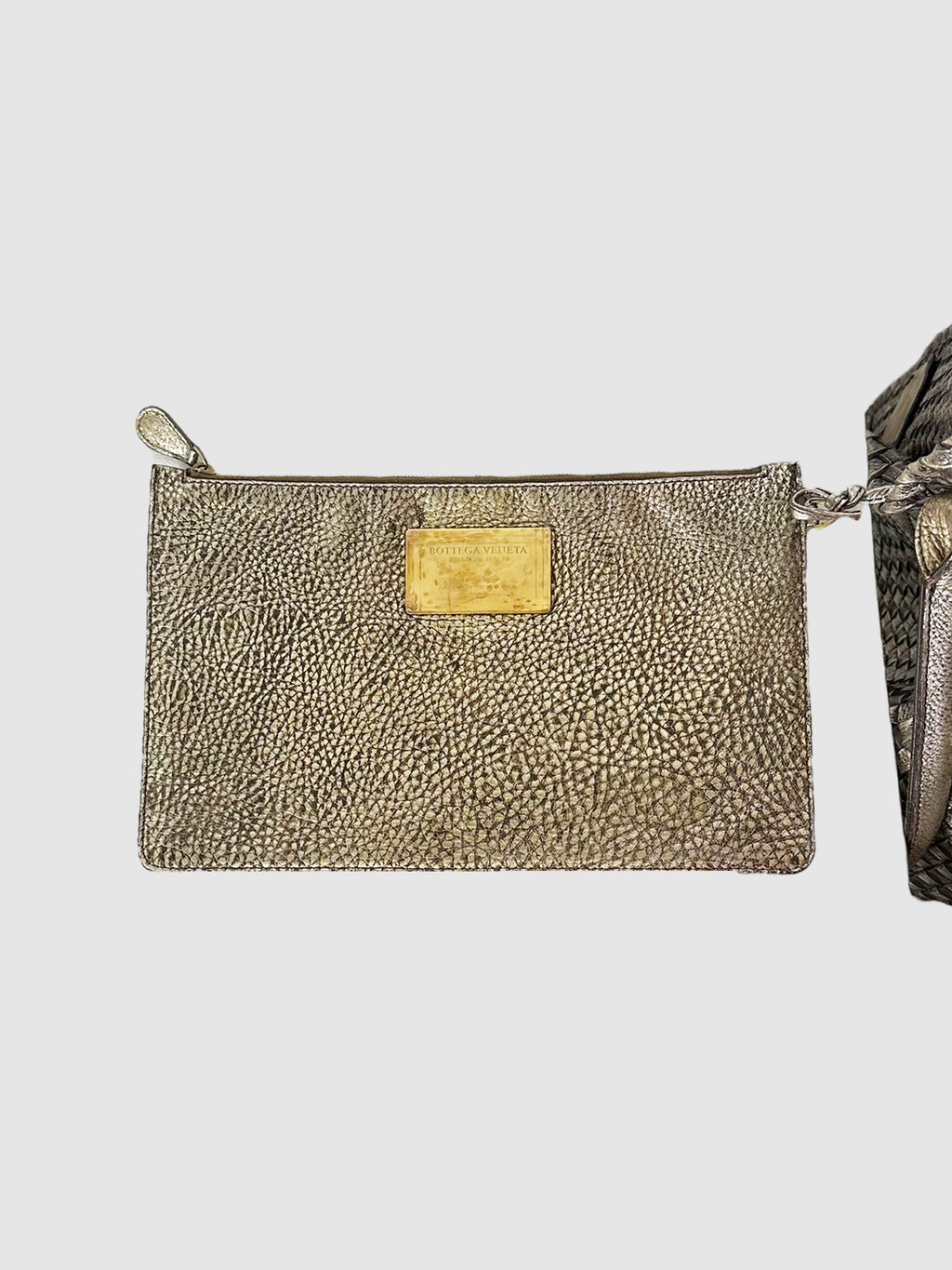 Large Metallic Intrecciato Cabat Tote