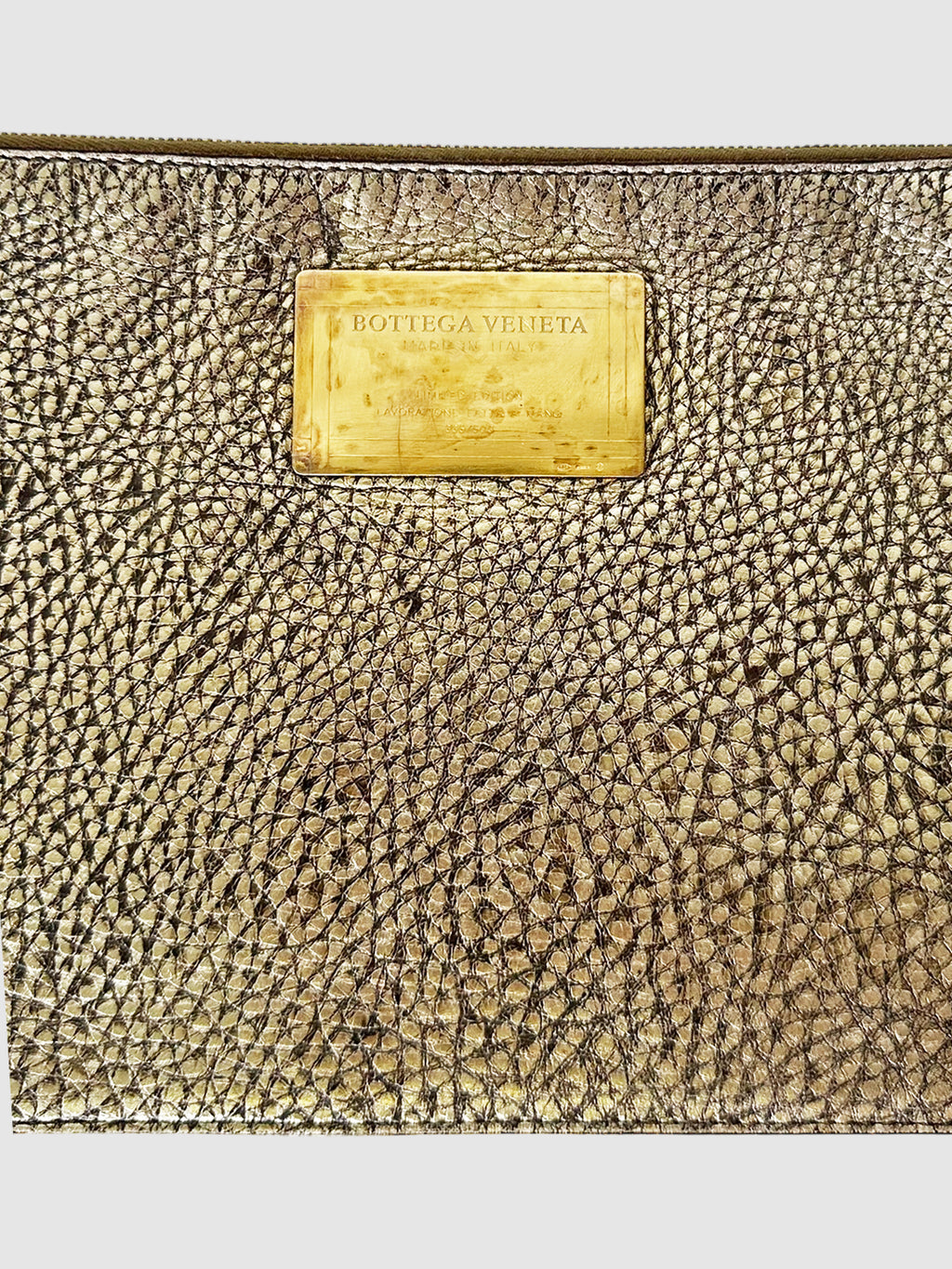 Large Metallic Intrecciato Cabat Tote