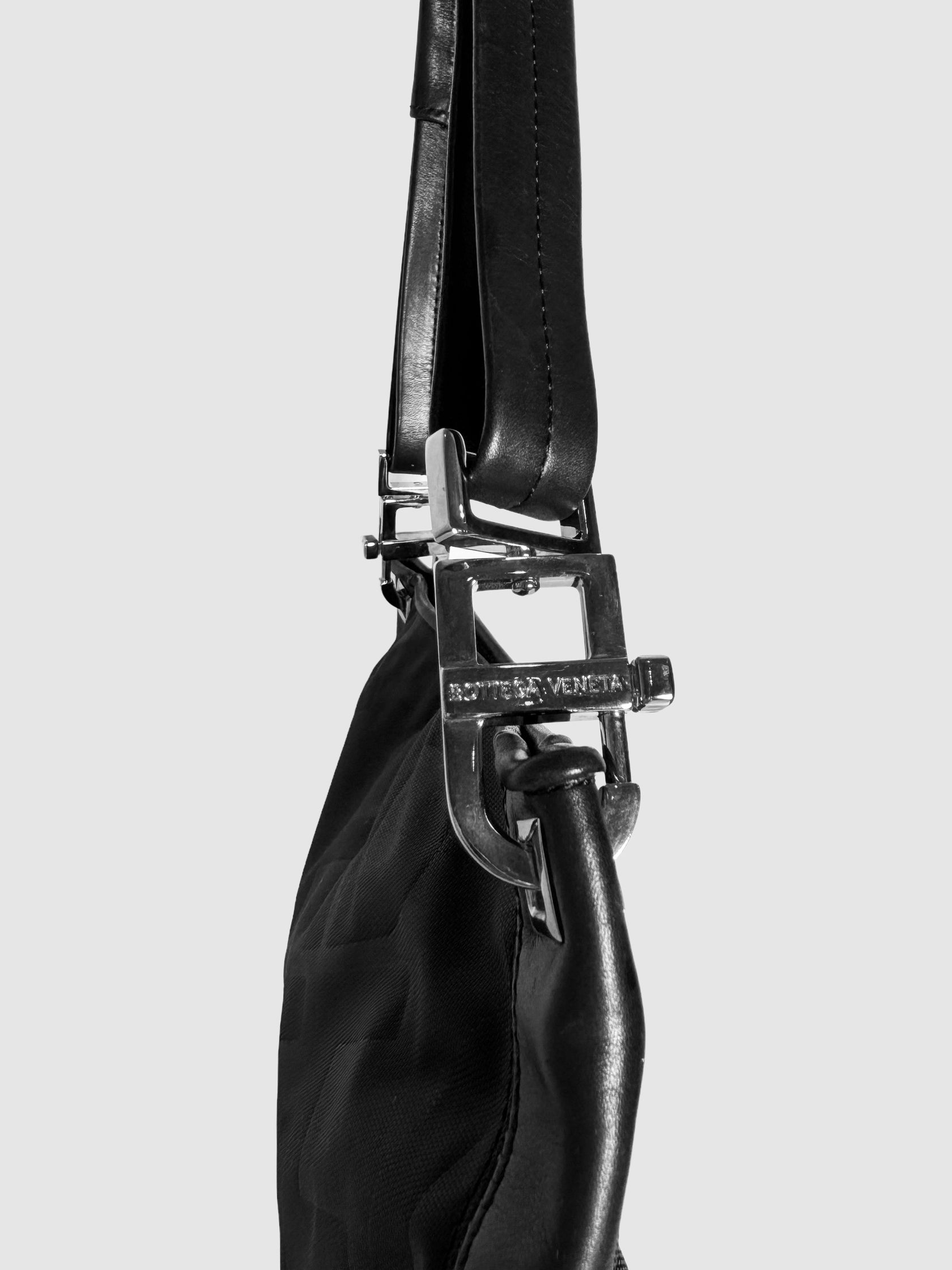 Nylon Baguette Shoulder Bag