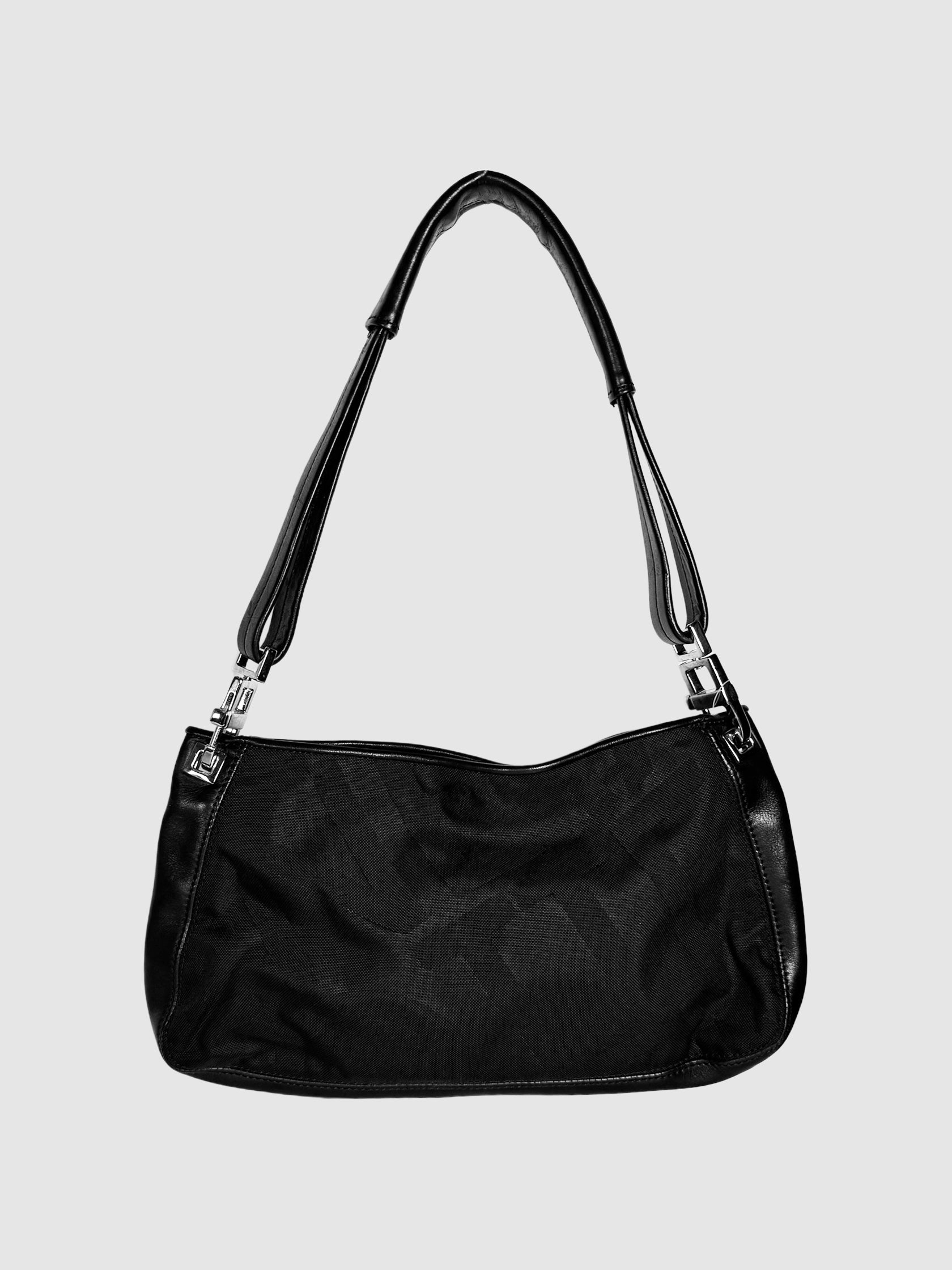 Nylon Baguette Shoulder Bag