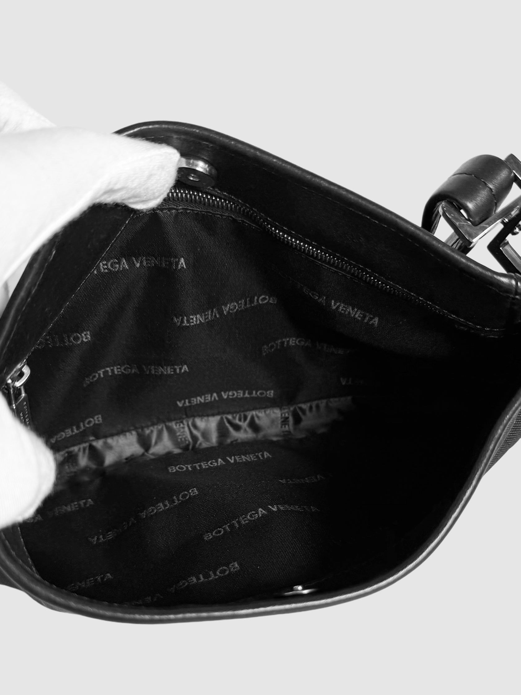 Nylon Baguette Shoulder Bag