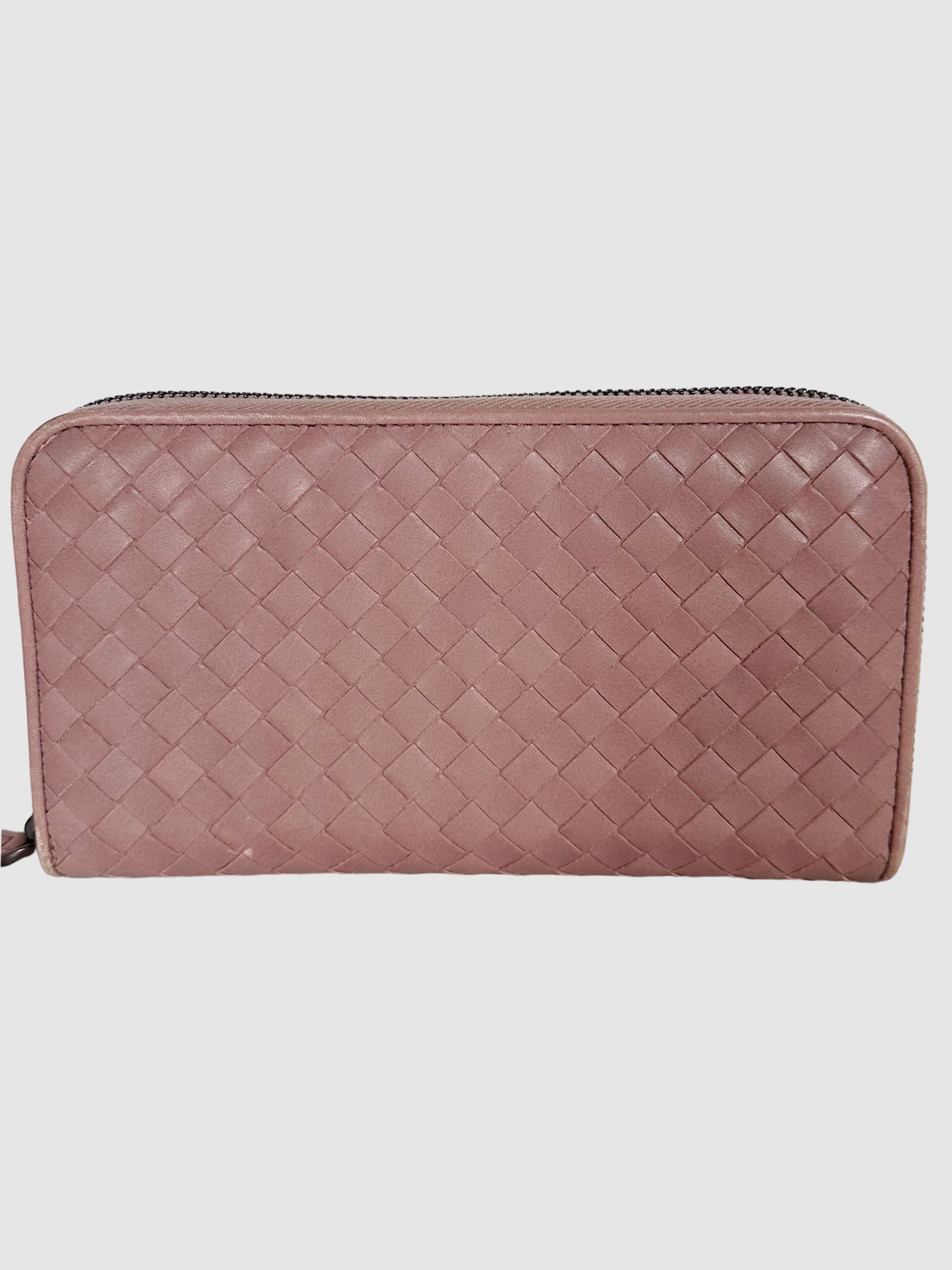 Nappa Intrecciato Zip Around Wallet