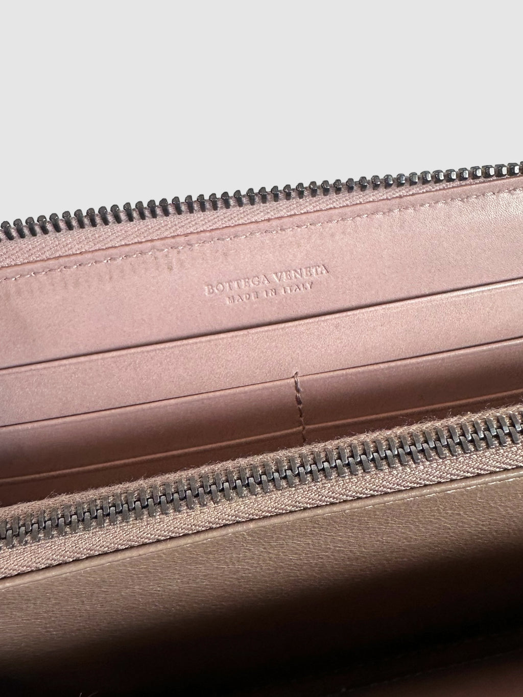 Nappa Intrecciato Zip Around Wallet