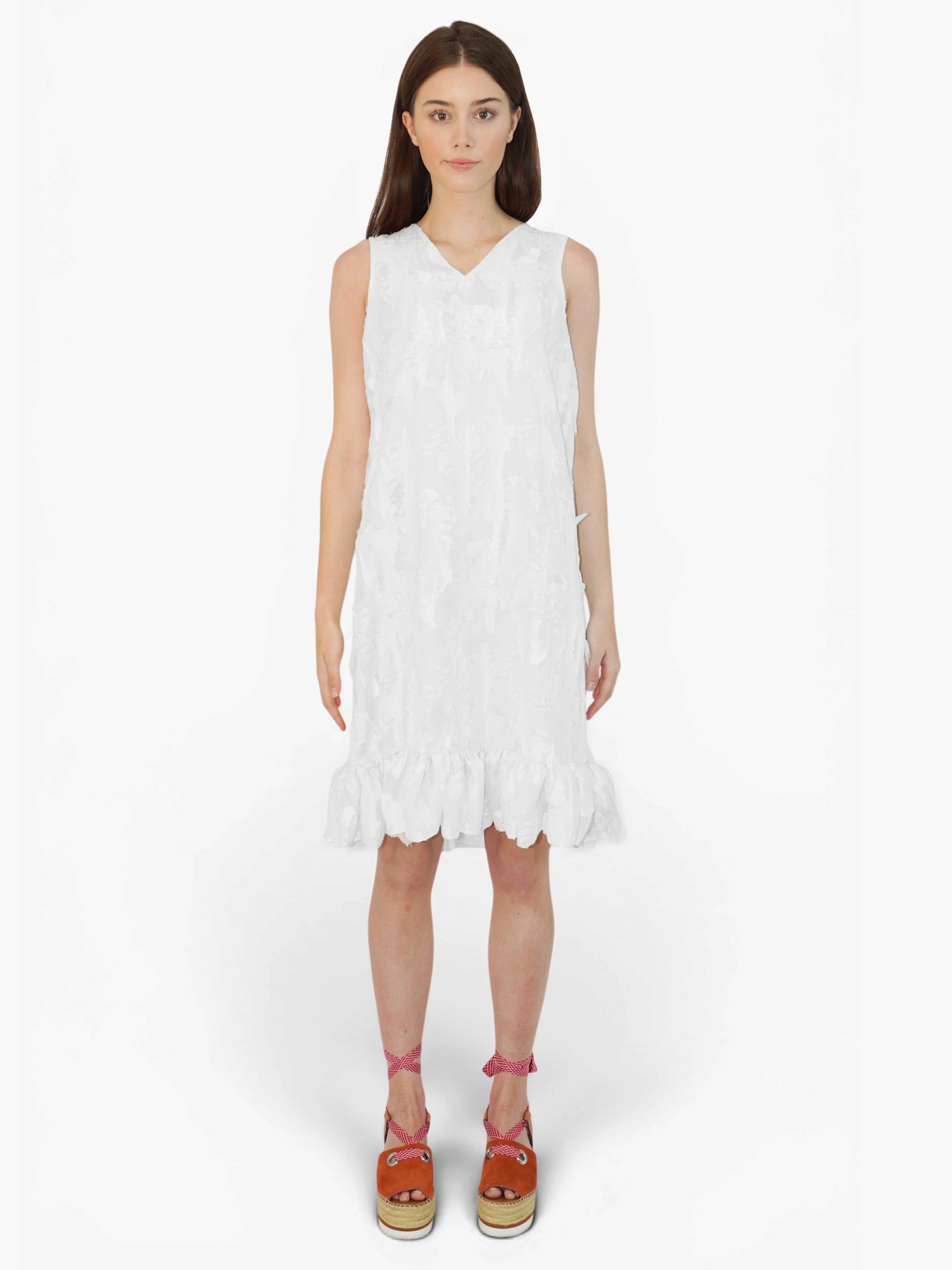Silk Ruffled Dress