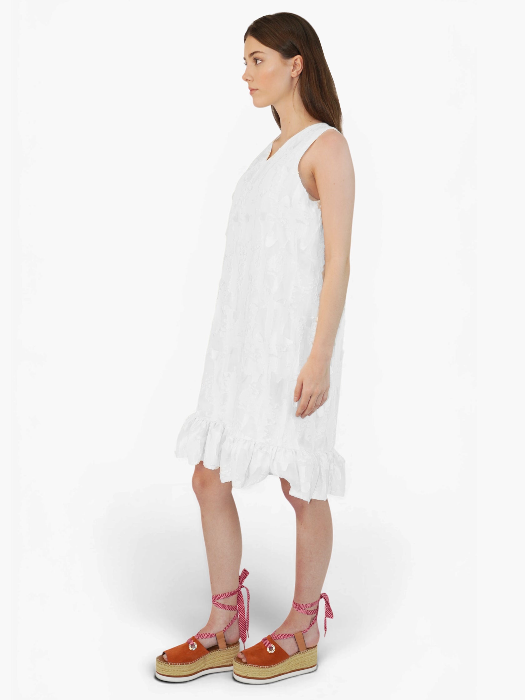 Silk Ruffled Dress