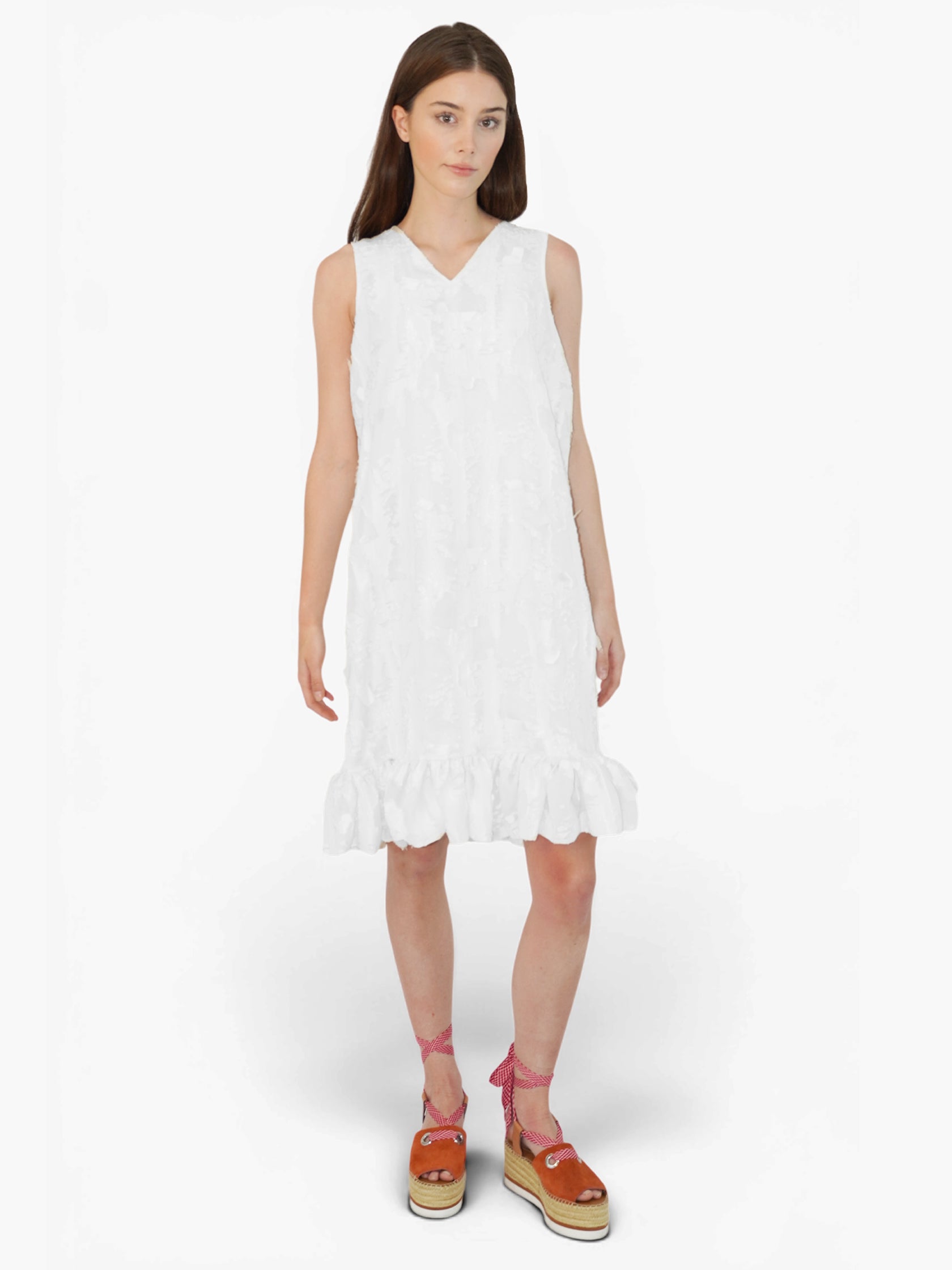 Silk Ruffled Dress