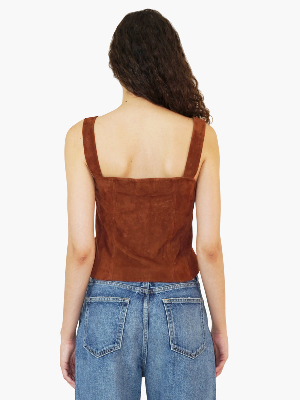 Suede Zip-Up Top