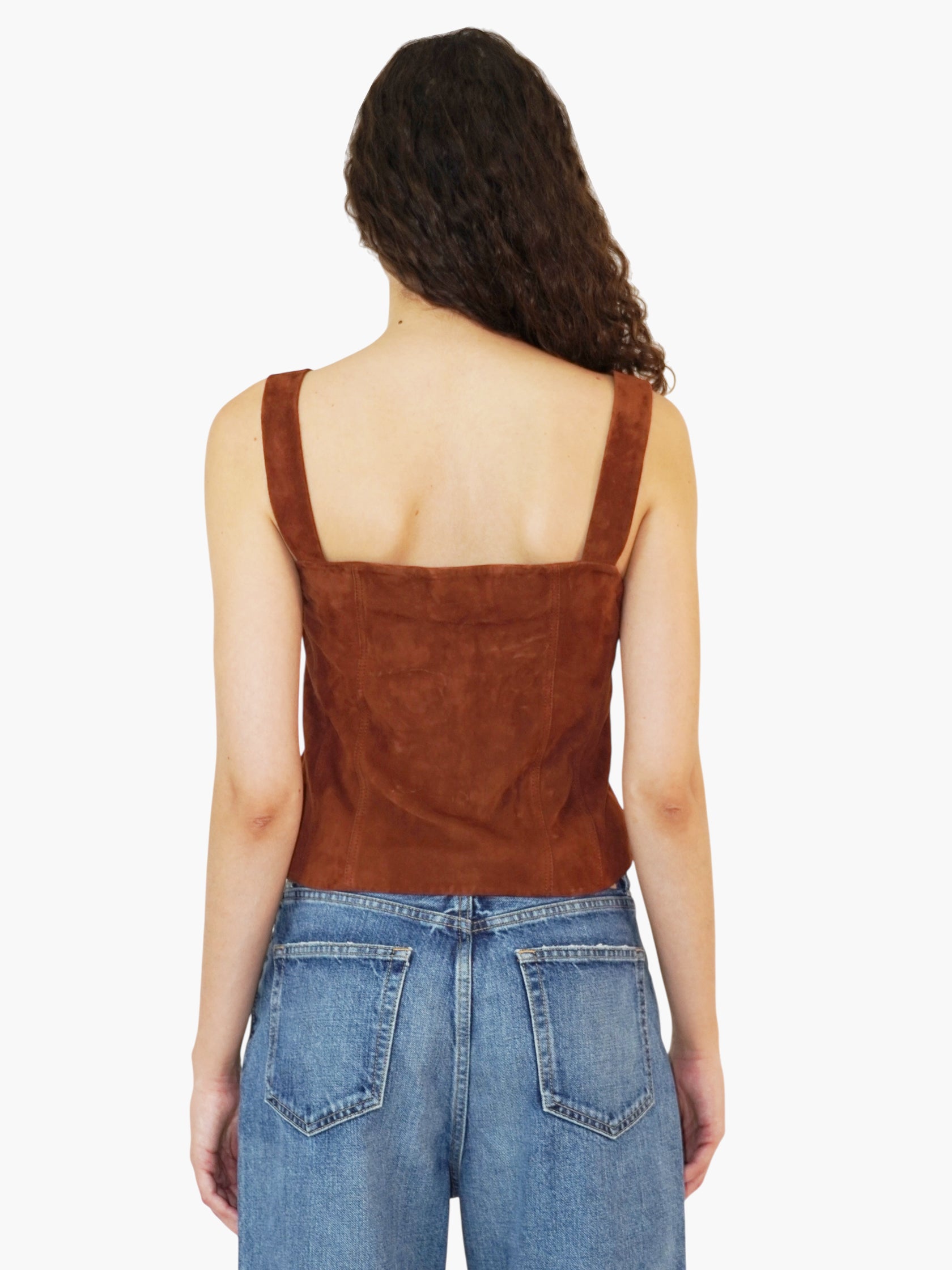 Suede Zip-Up Top