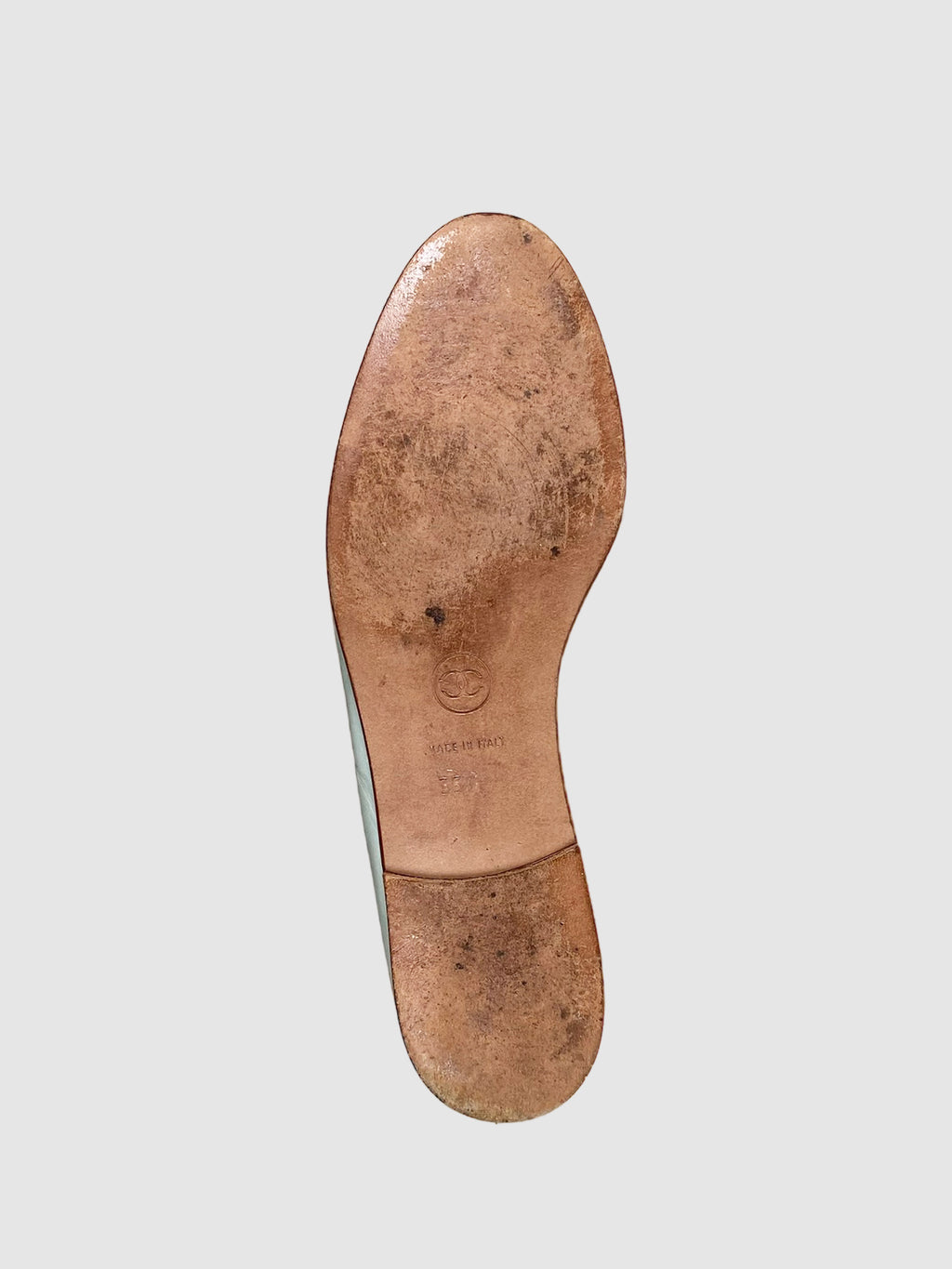 Interlocking CC Leather Ballerina Flats - Size 35.5