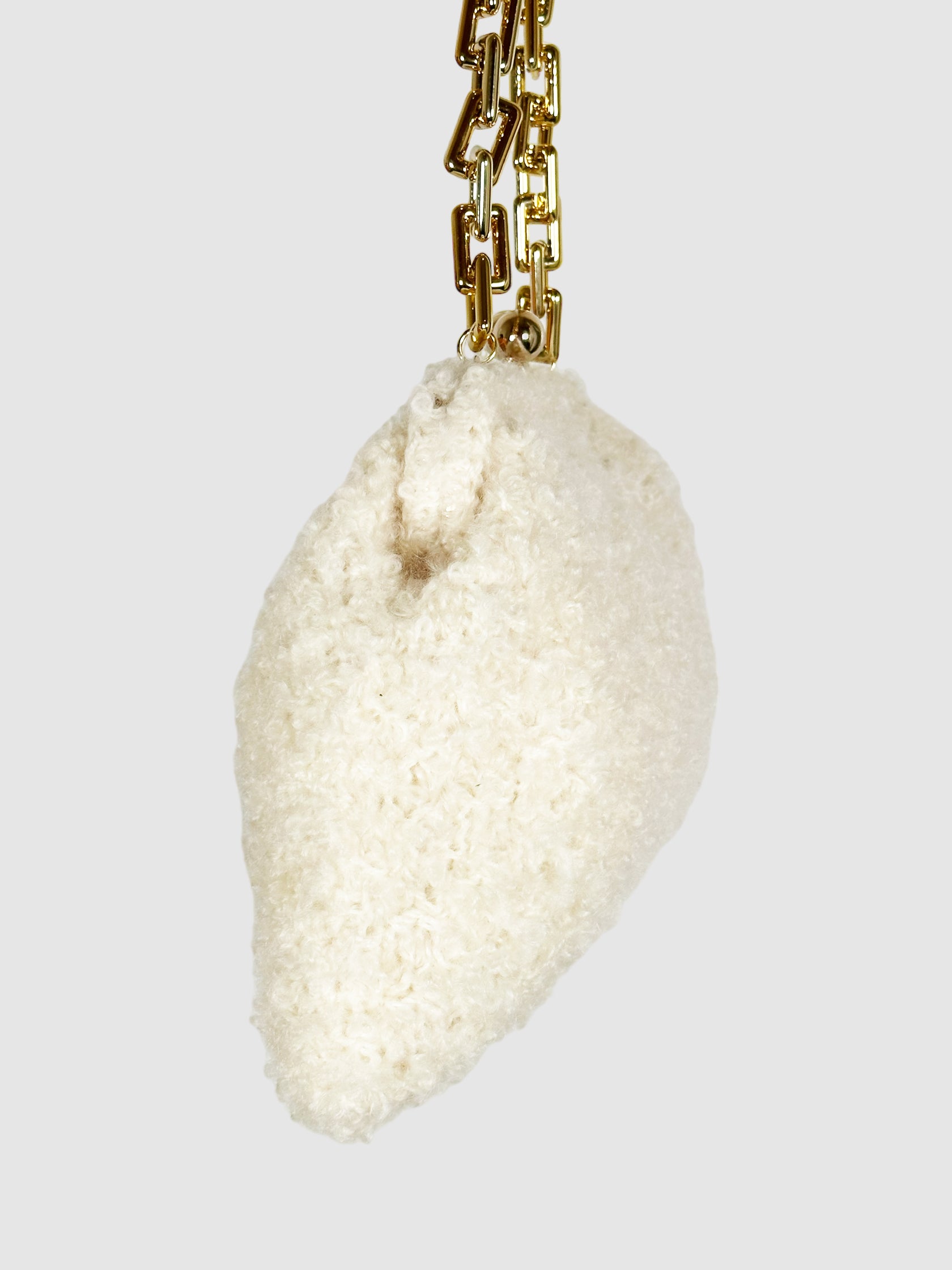Shearling Clutch on Chain
