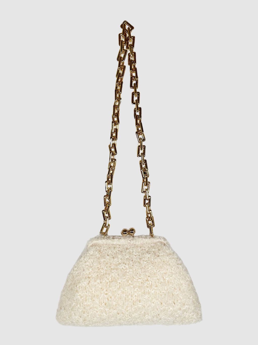Shearling Clutch on Chain