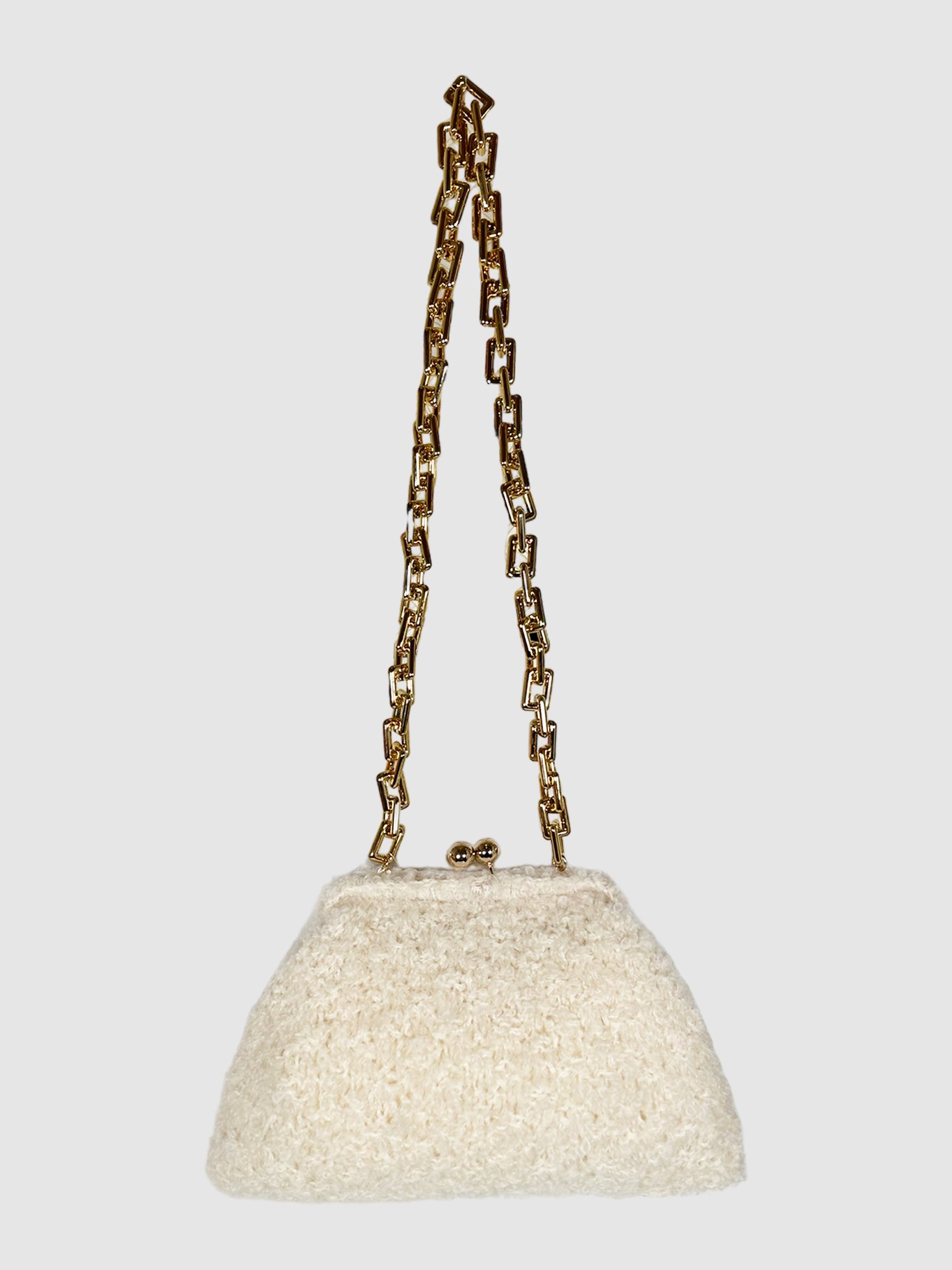 Shearling Clutch on Chain