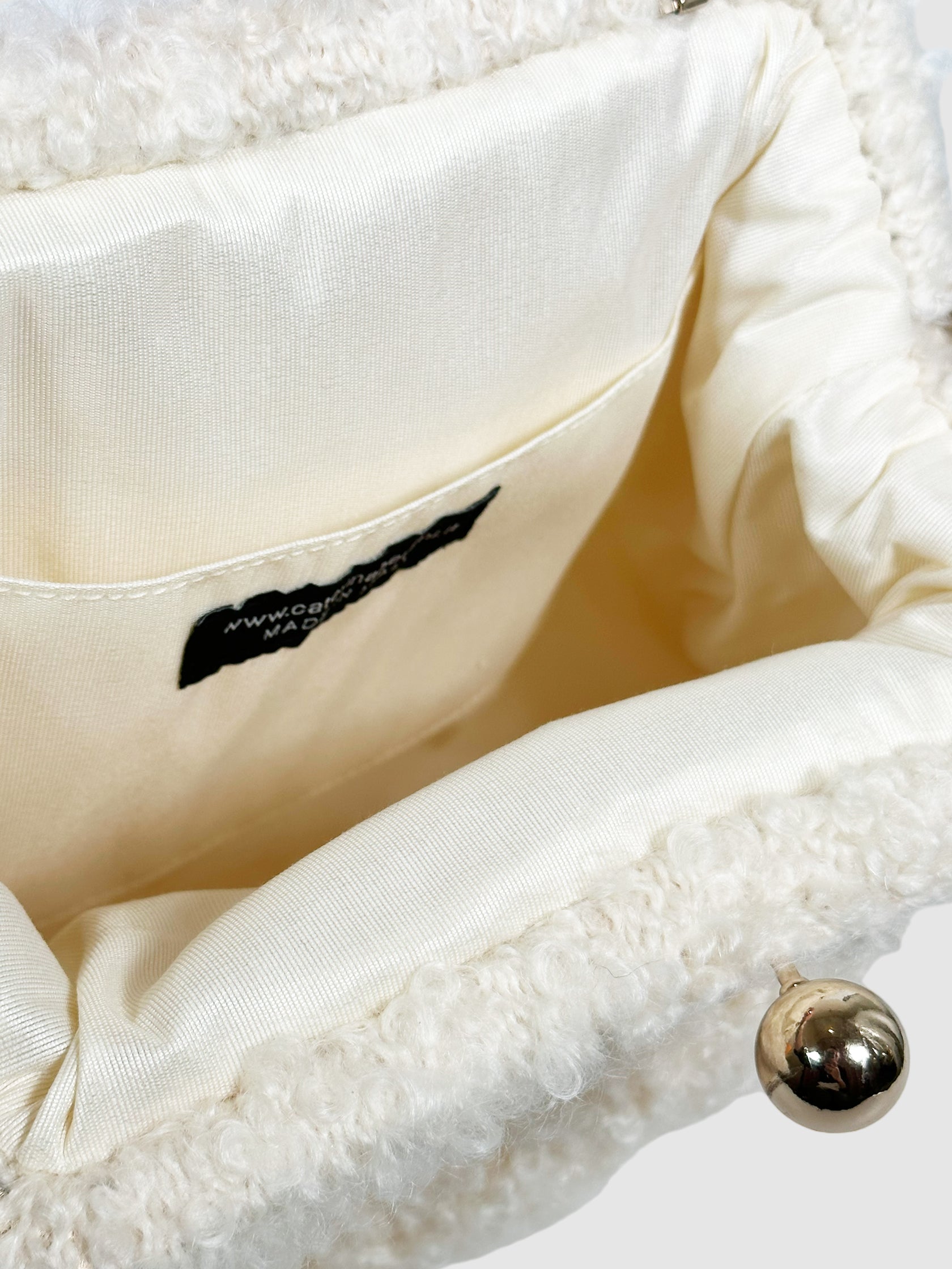 Shearling Clutch on Chain