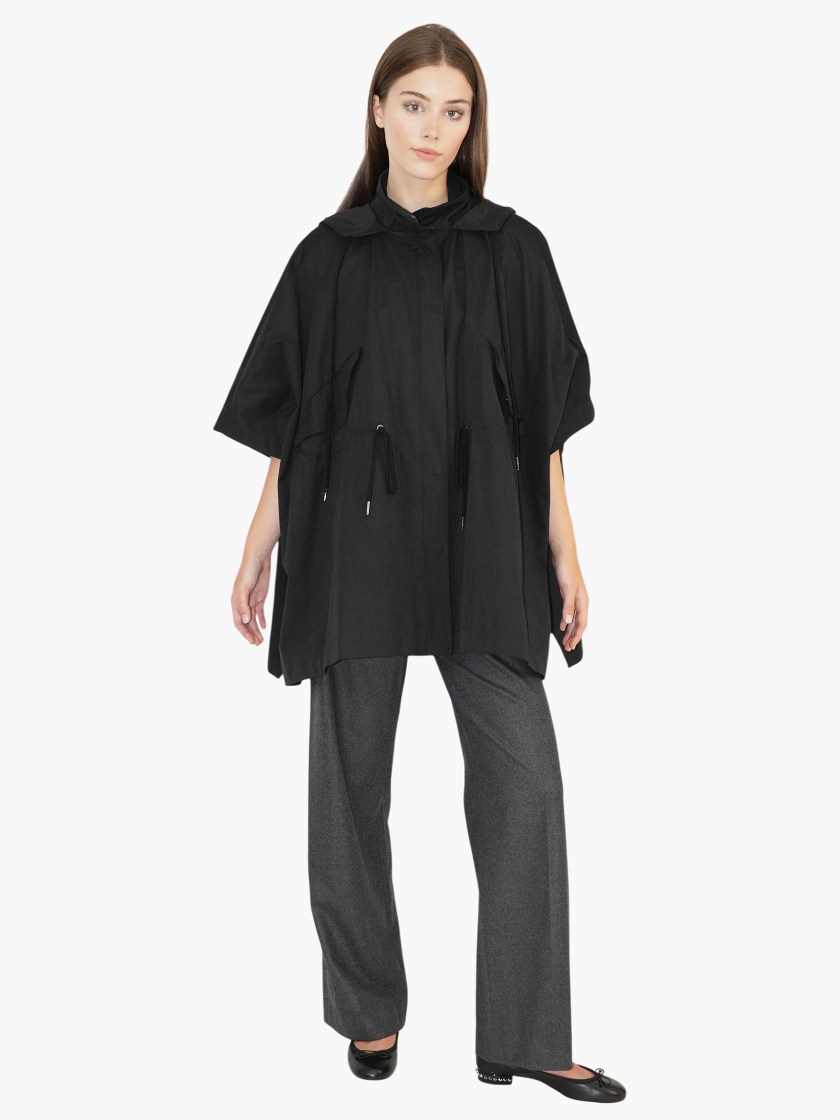 Tied-Up Cape Jacket
