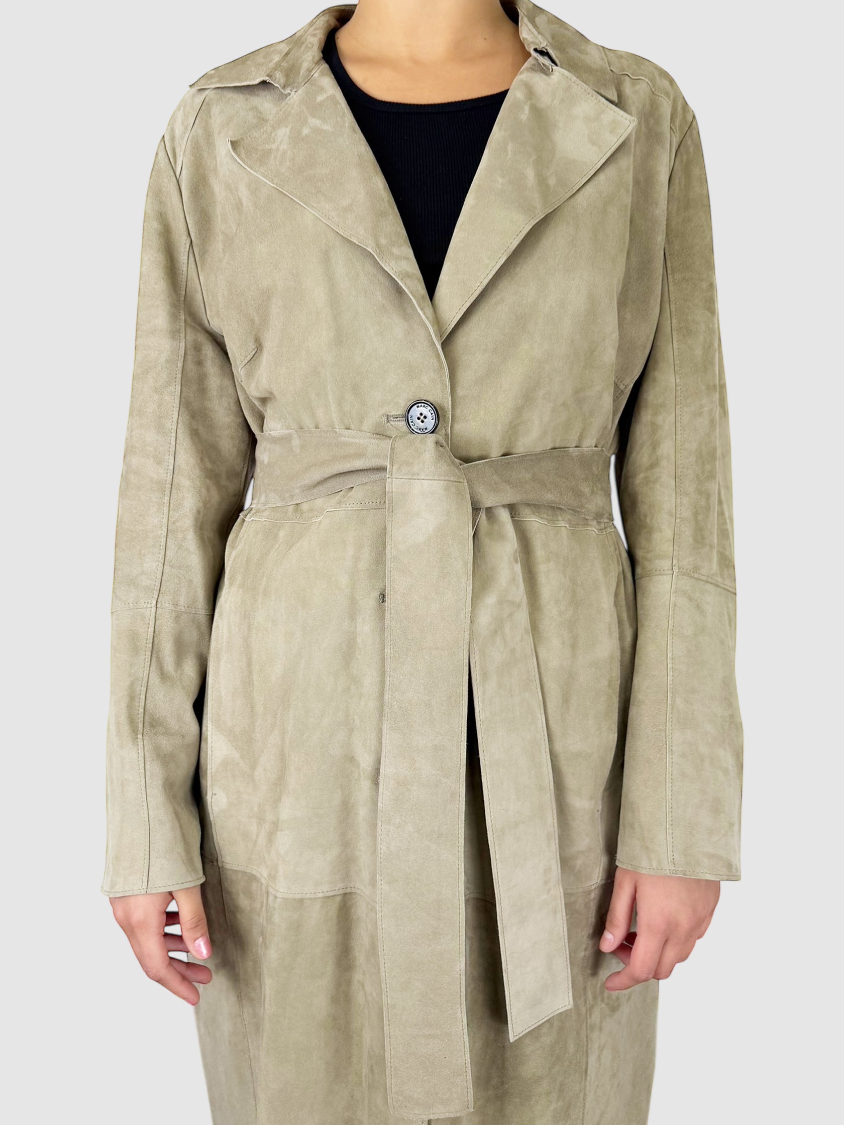 Suede Belted Coat