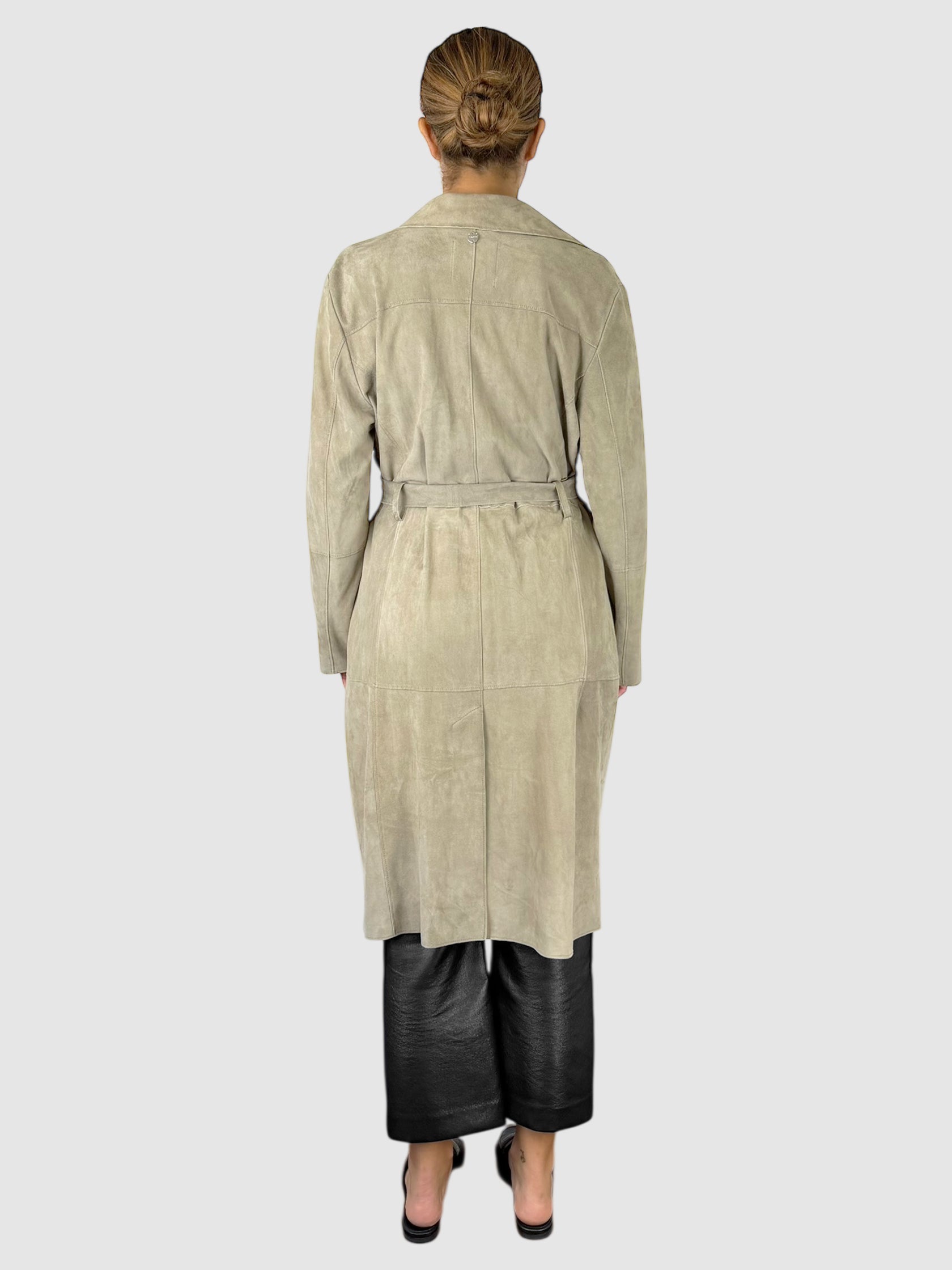 Suede Belted Coat