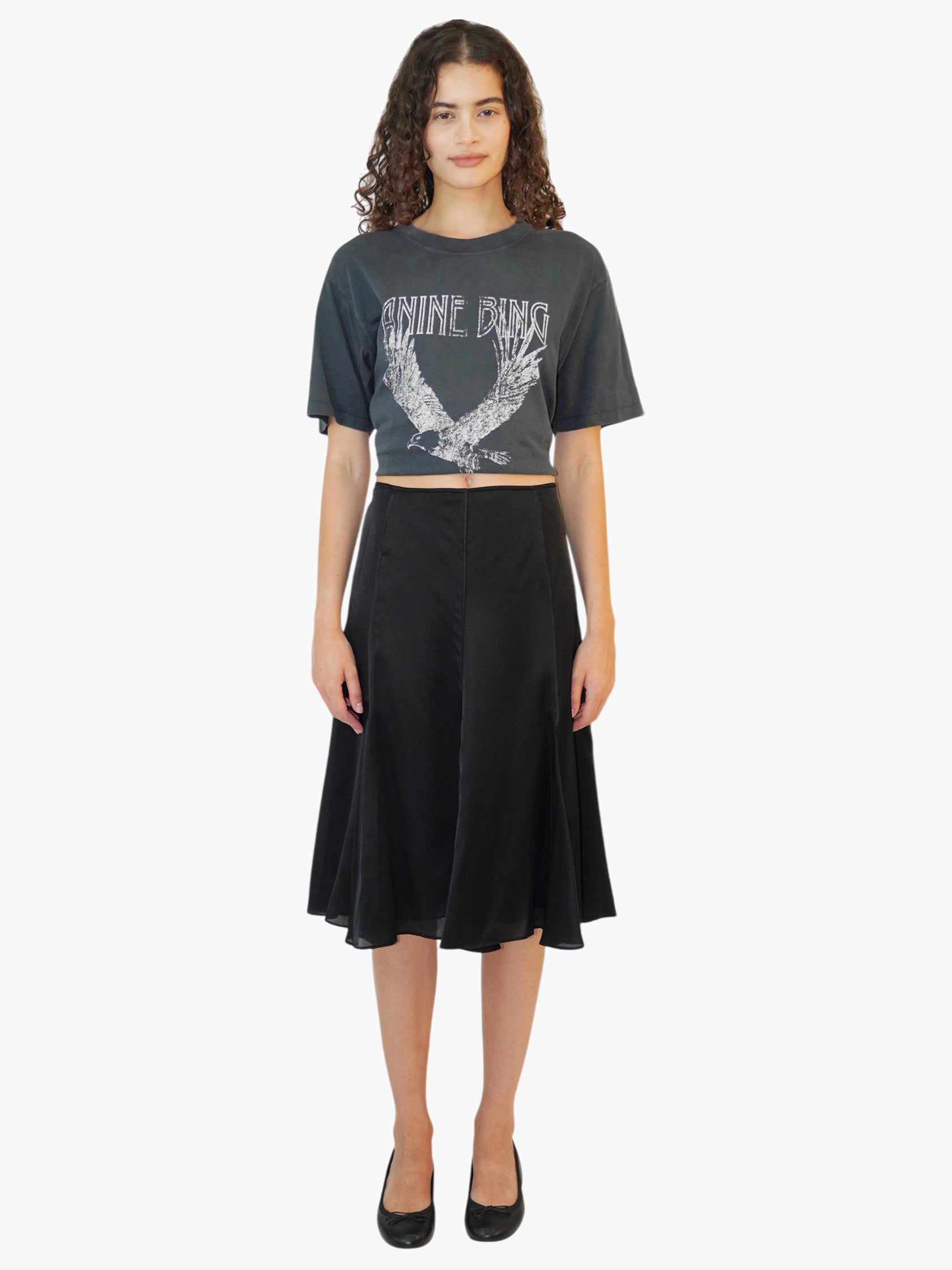 Silk Midi Skirt