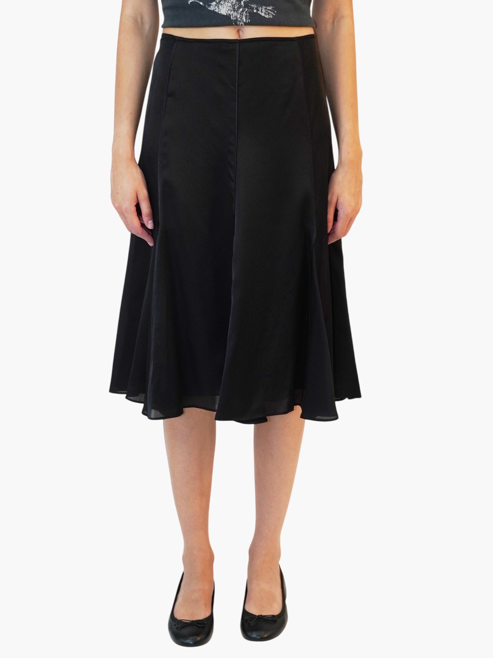 Silk Midi Skirt