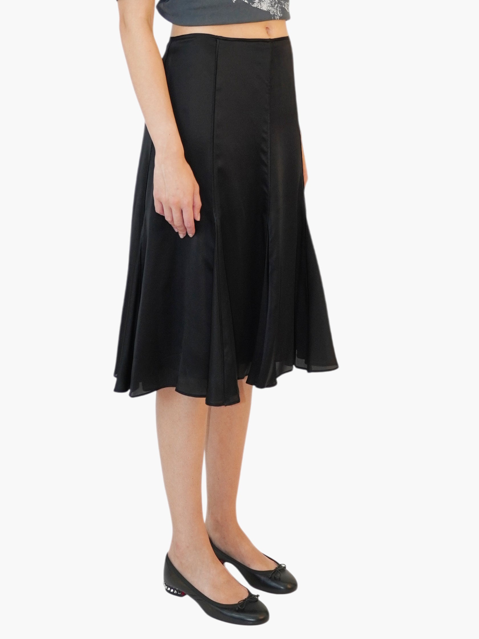 Silk Midi Skirt