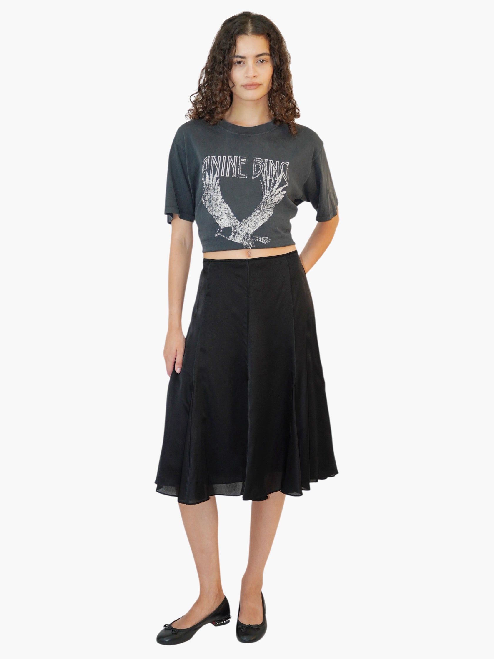 Silk Midi Skirt