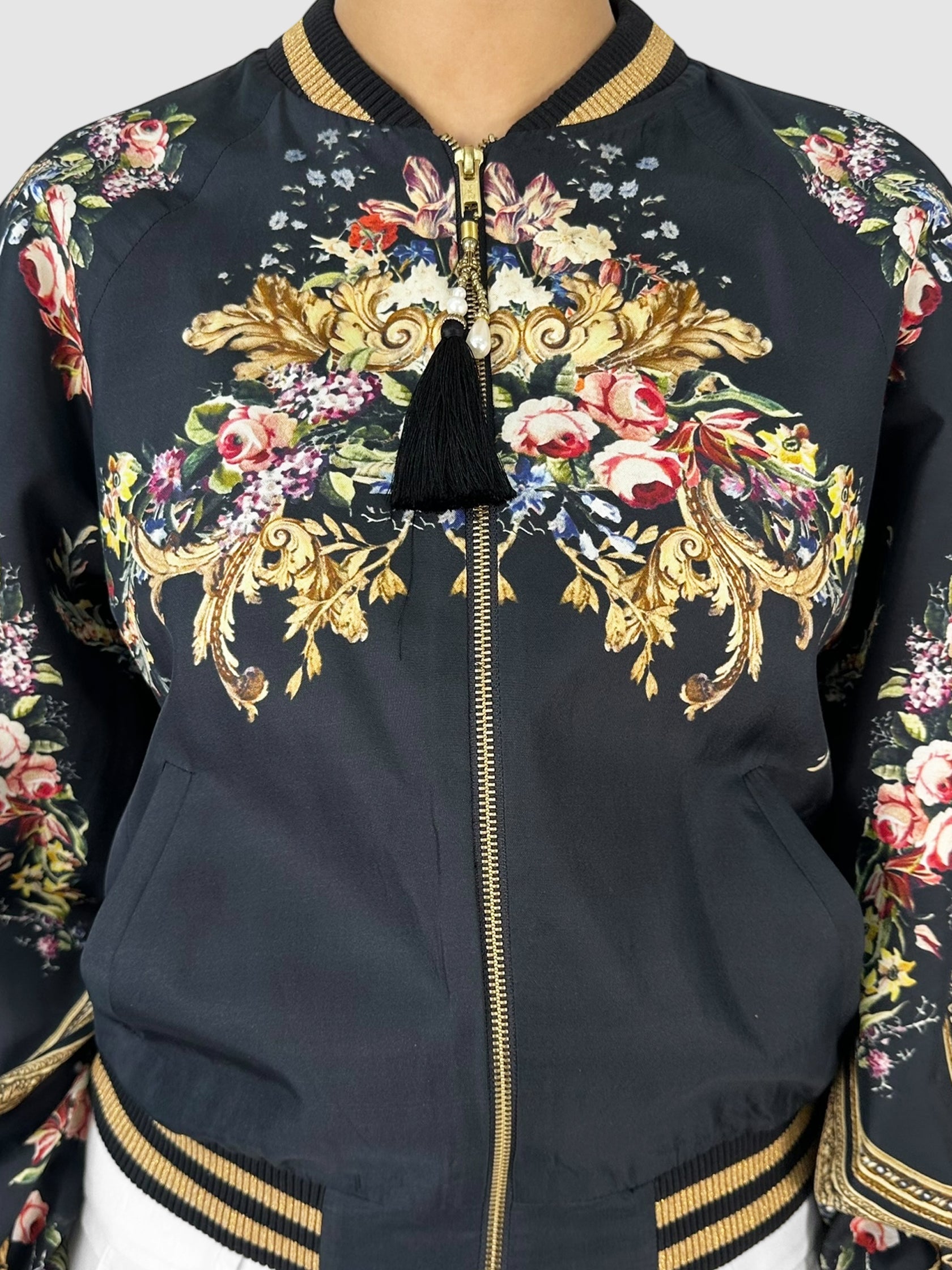 Silk Floral Bomber