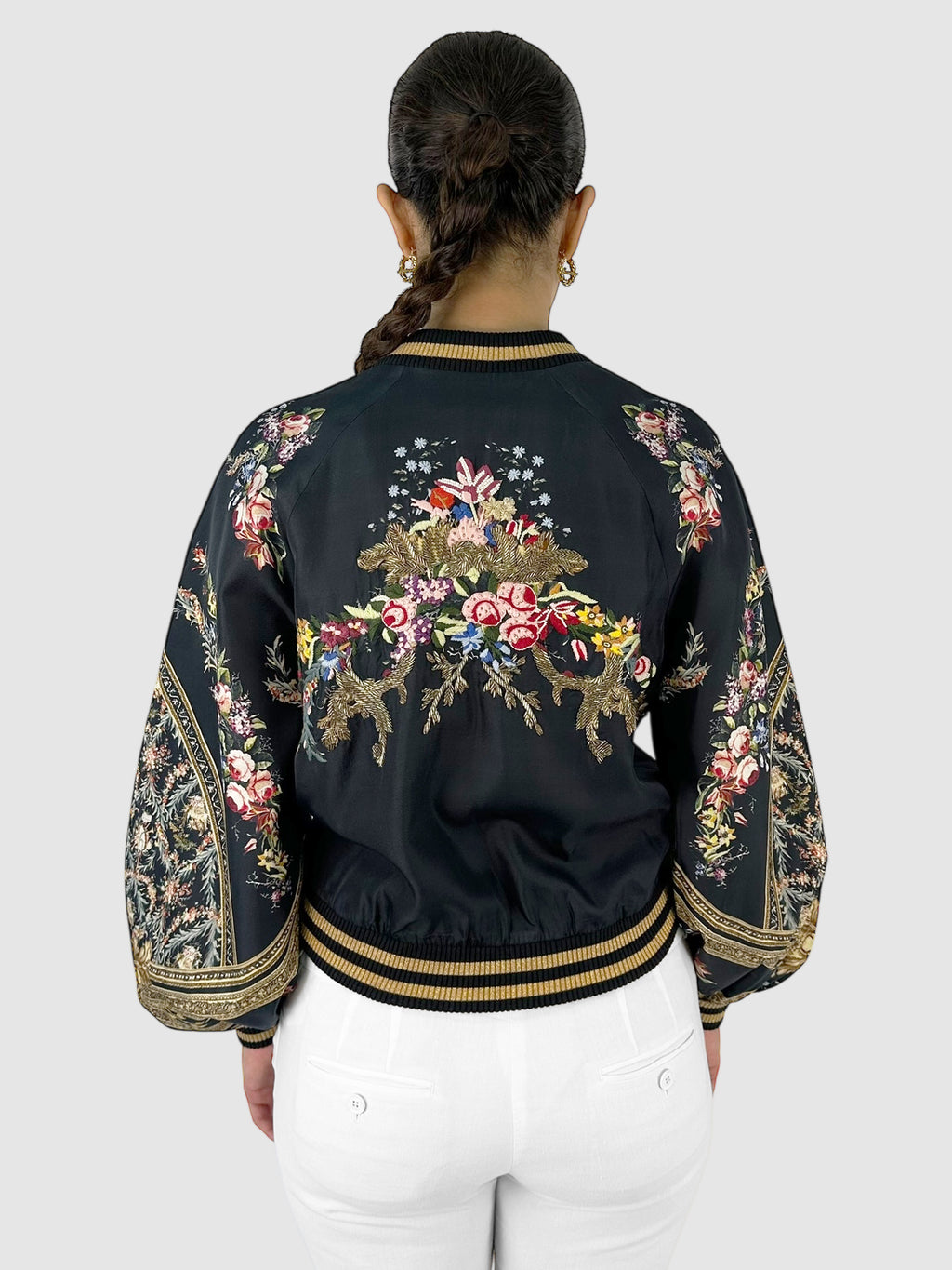 Silk Floral Bomber