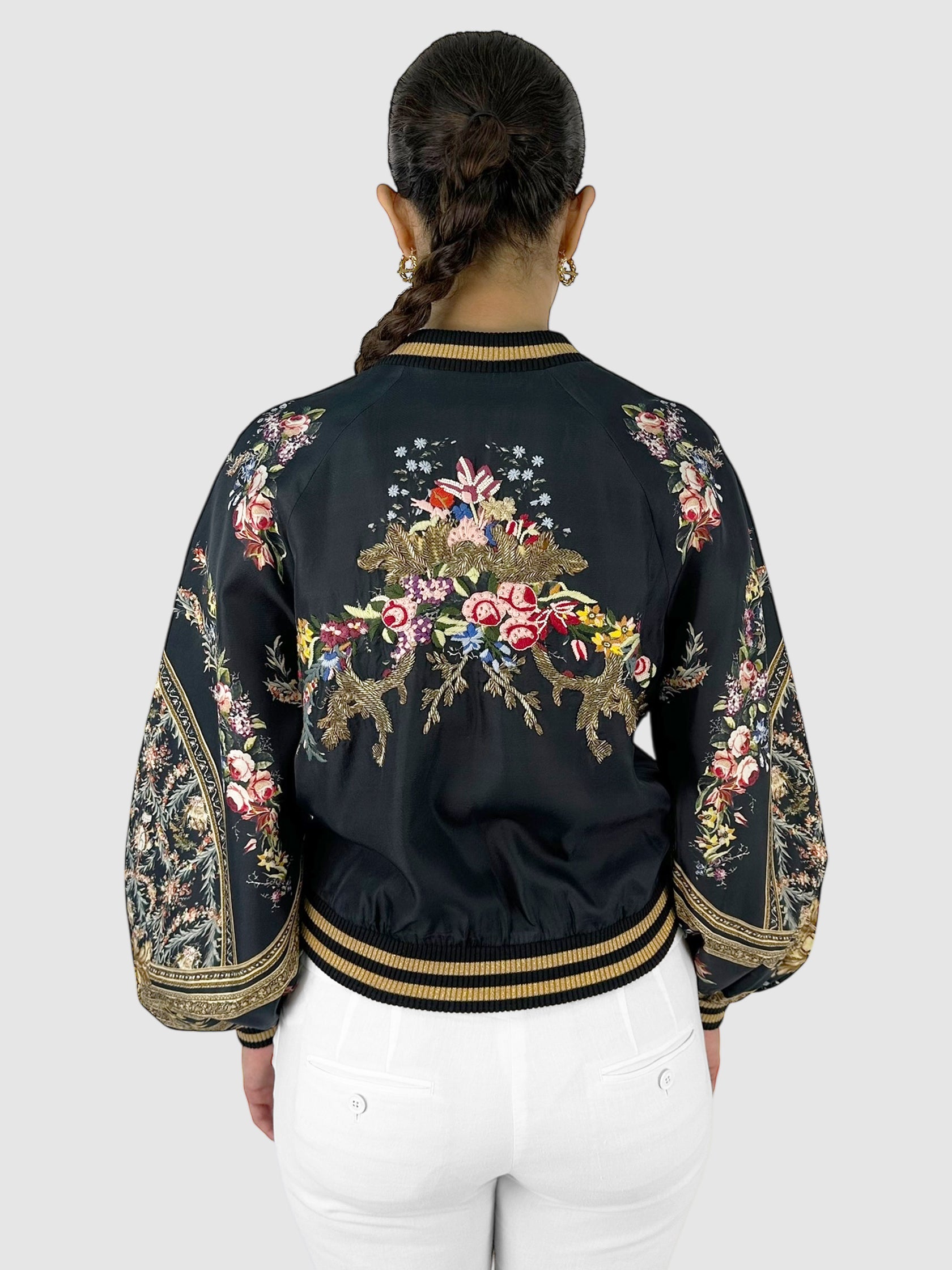 Silk Floral Bomber