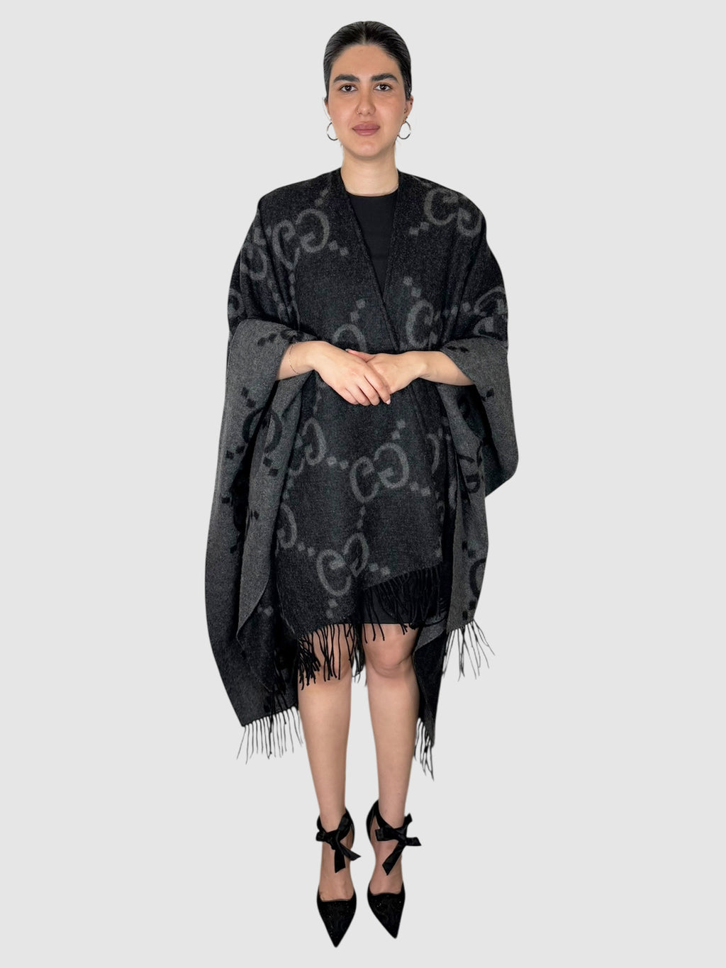 Reversible Monogram Cape