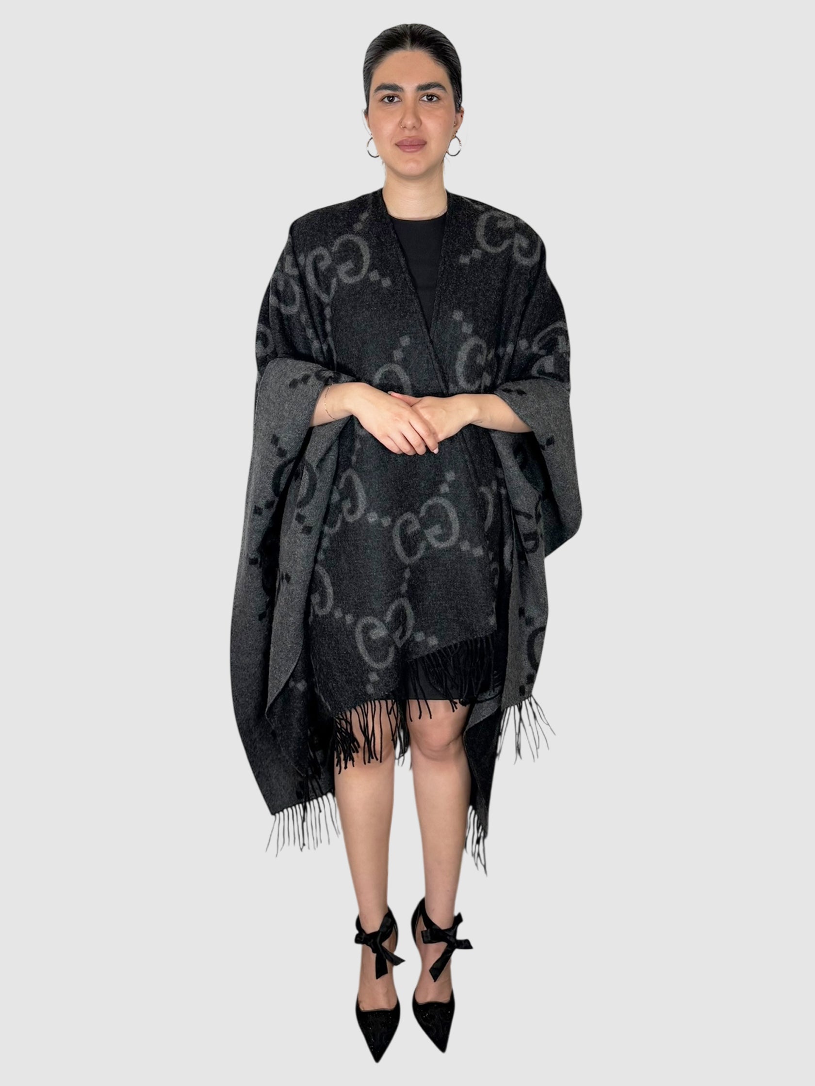 Reversible Monogram Cape